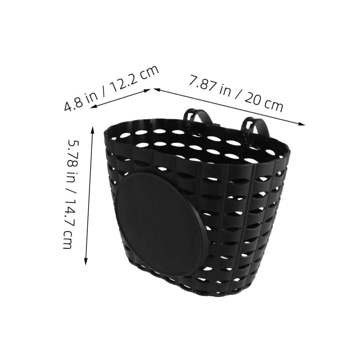 PRETYZOOM Cesta de Bicicleta Desmontable para Niños con Correa, Fácil Instalación, Material Plástico Negro, Accesorio Adecuado para Bicicletas Infantiles