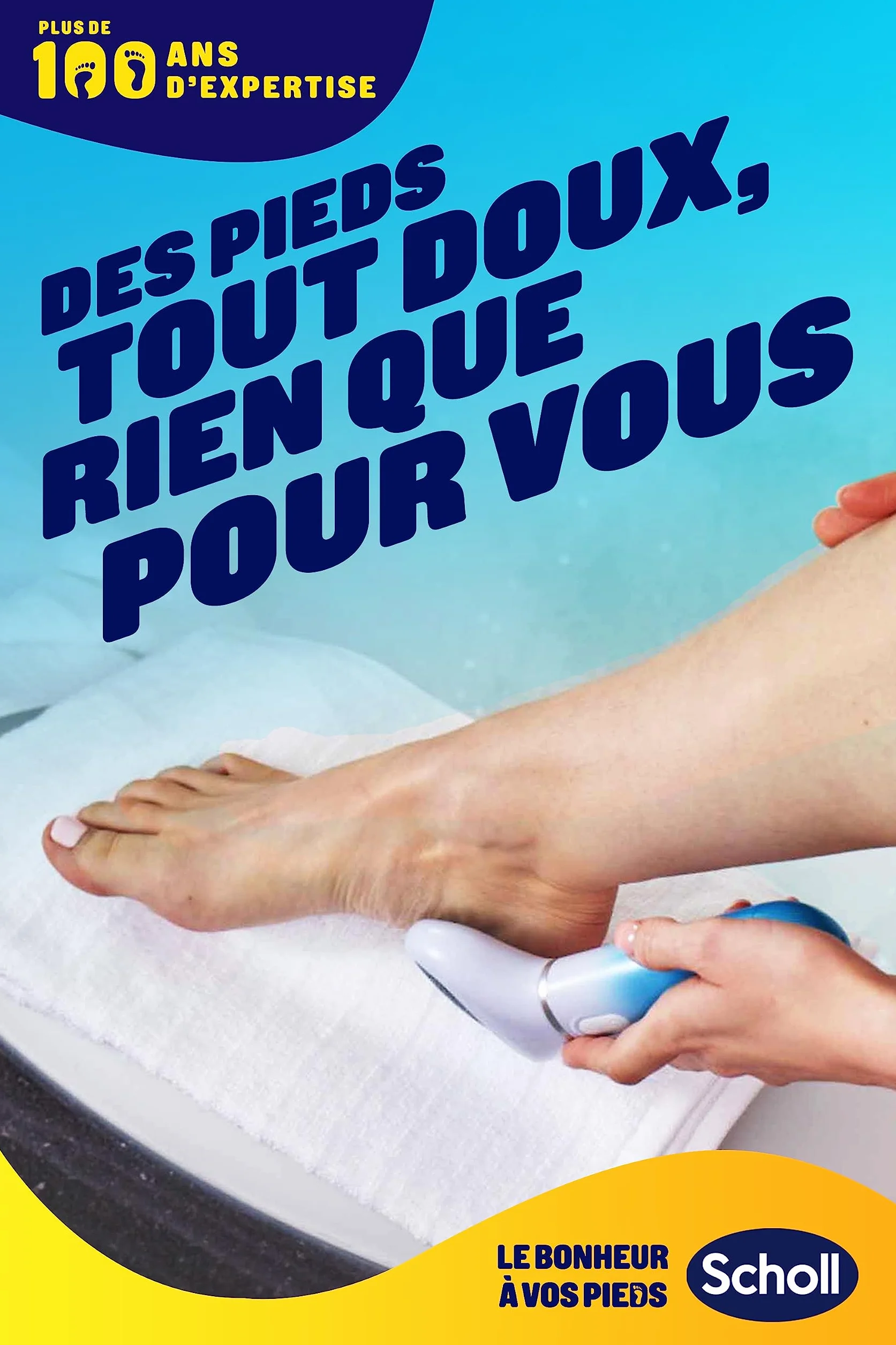 Scholl Velvet Smooth Aparato de pedicura eléctrico con Marine Minerals Azul