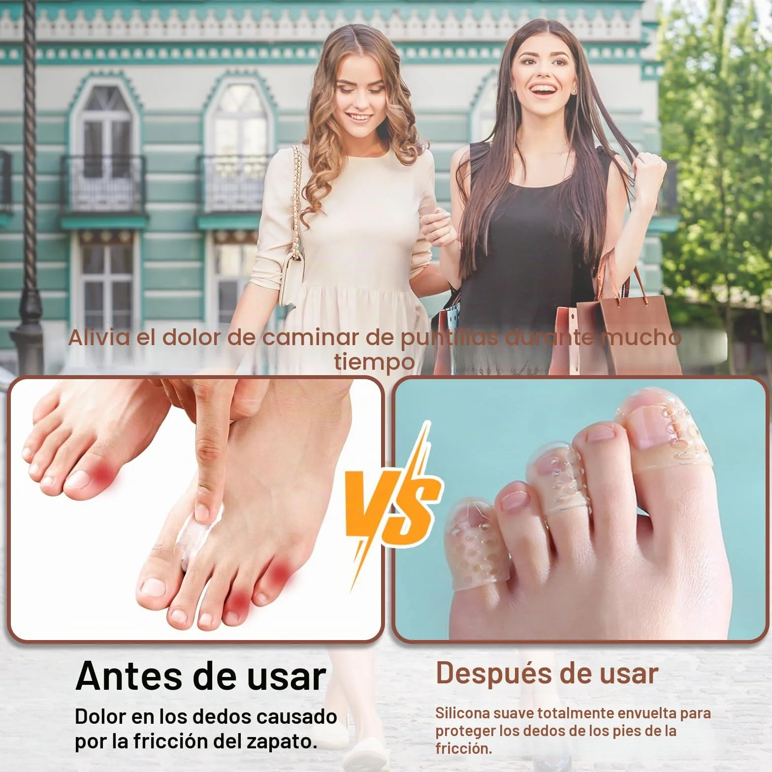 Protector Dedos Pies Silicona Transpirable 35 Piezas, Punteras para Callos, Ampollas, Alivio Dolor Fricción