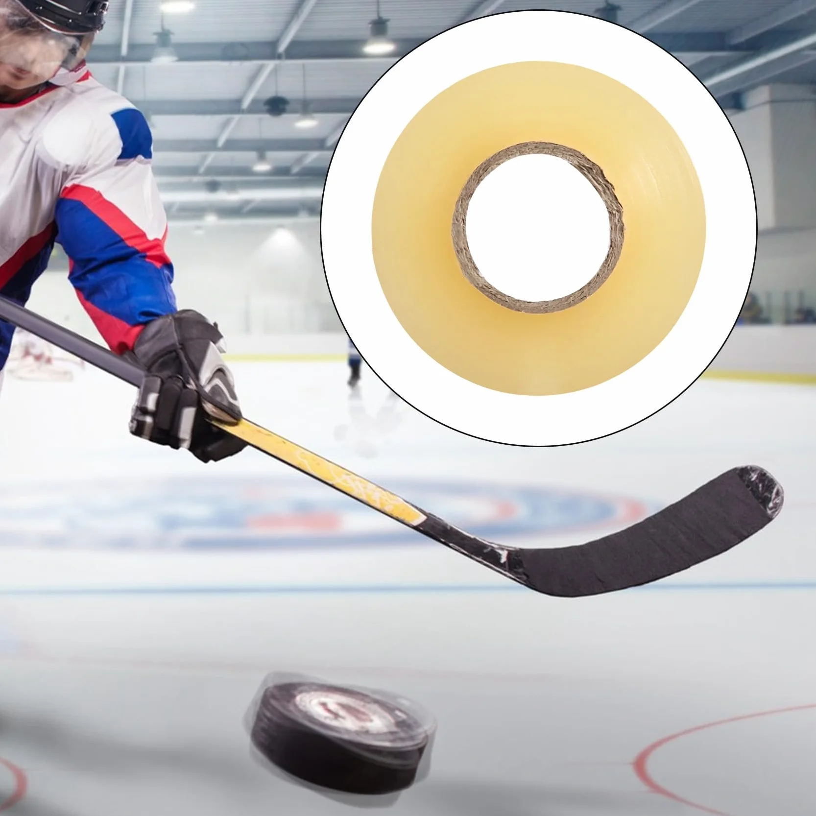 Paquete de 6 Cintas Transparentes para Hockey Cinta Multiusos Rollo de Espinilleras Rollo de Cinta para Equipo Deportivo 2,4 Cm X 28M Regalos Deportivos para Hockey