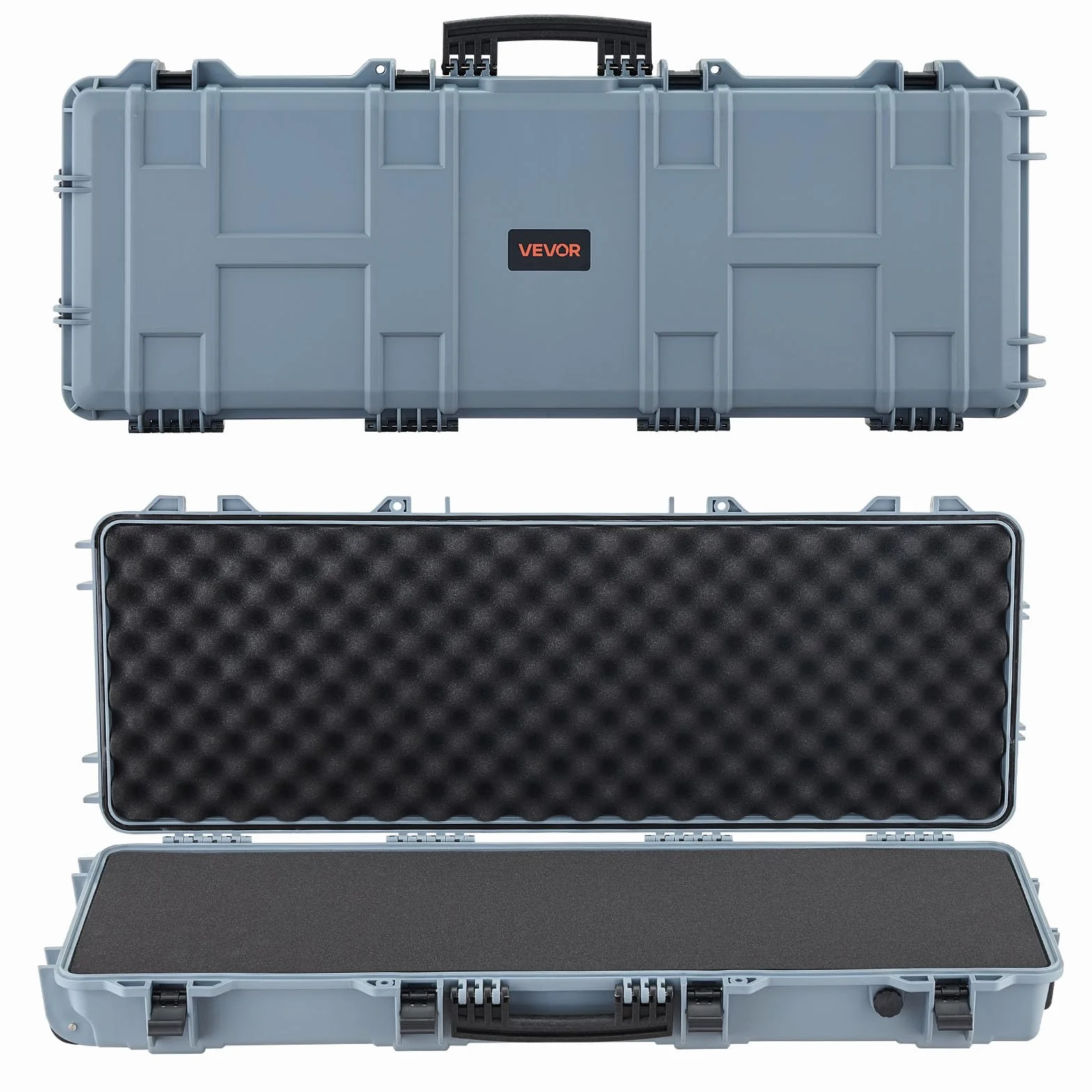 VEVOR Estuche Rígido para Armas Largas, IP67, 1090 x 410 x 155 mm, Gris