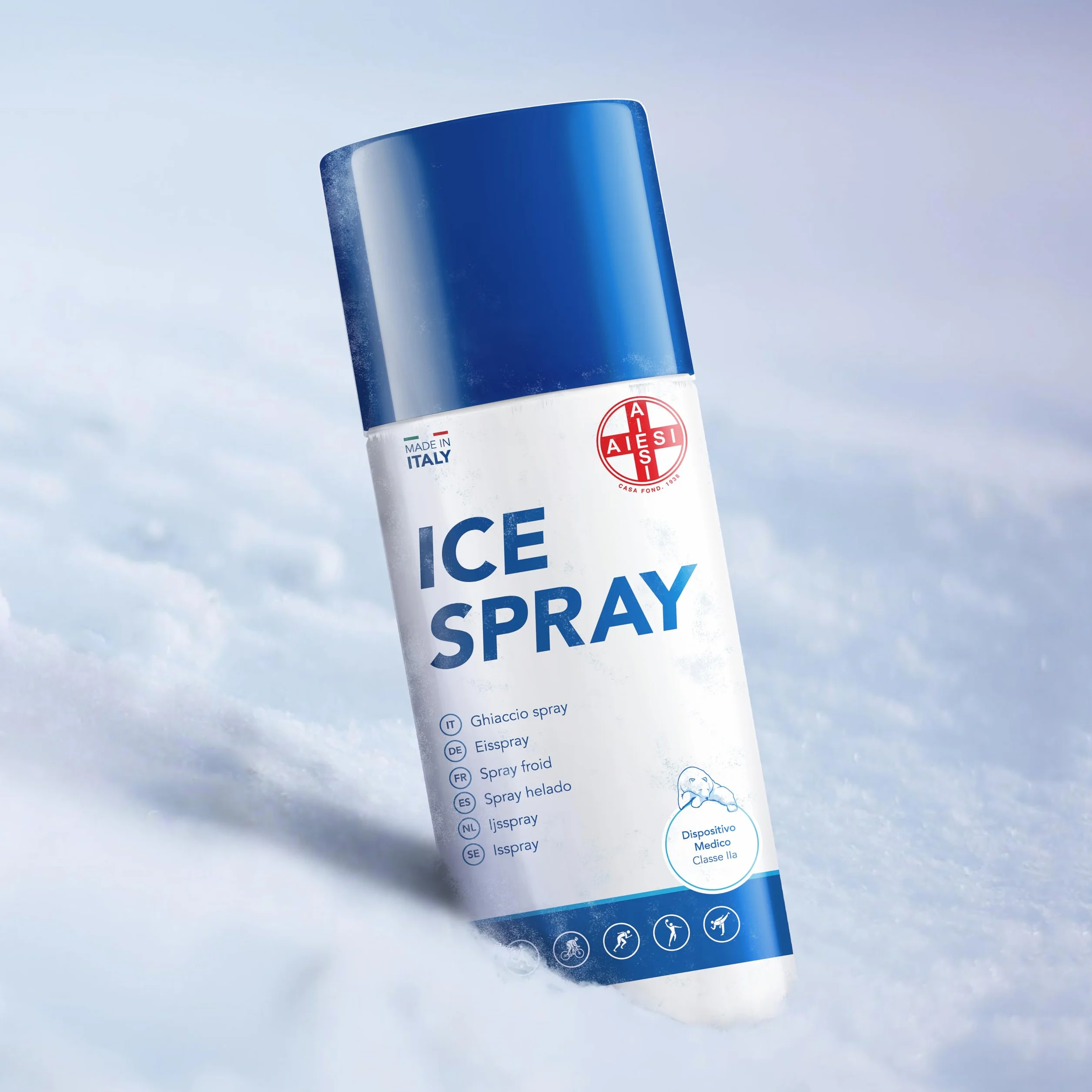AIESI Hielo Spray instantáneo con MENTOL 400 ml ICE SPRAY Made in Italy