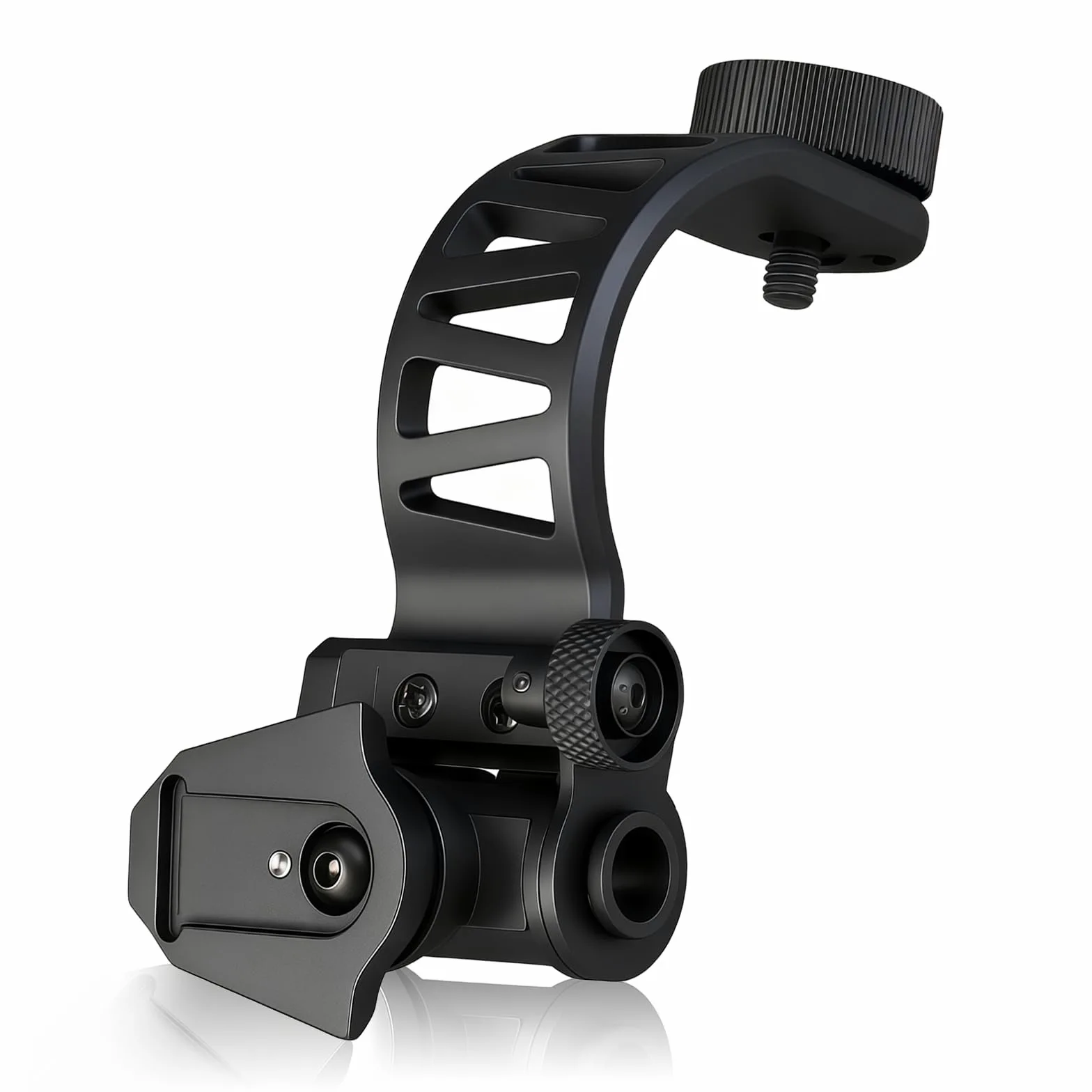 Wokyo PVS-14 - Soporte de brazo en J de cola de milano, soporte de casco NVG de aleación de aluminio para gafas de visión nocturna de un solo tubo para monturas L4G24, soporte de casco táctico militar
