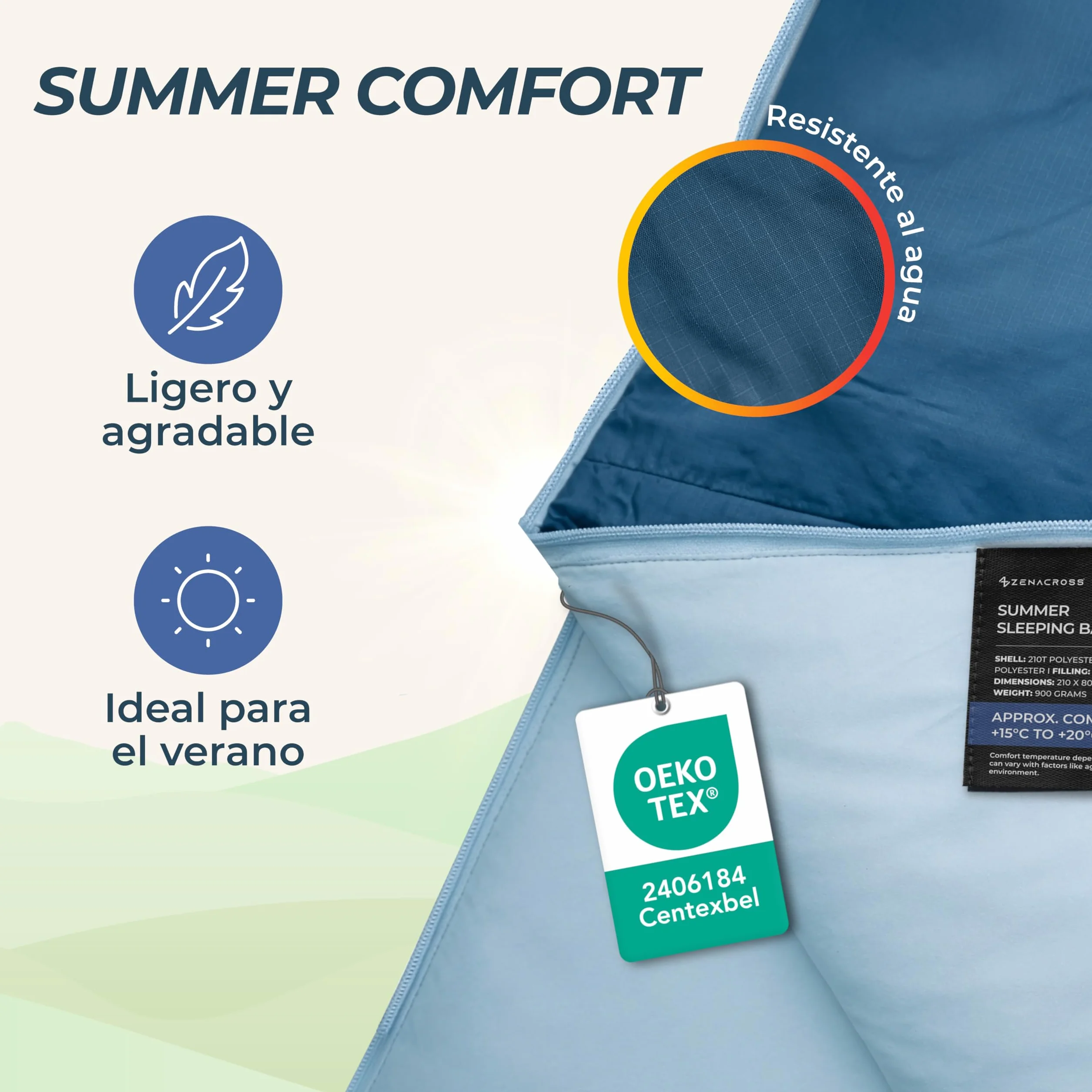 Saco de Dormir Adulto - Saco Dormir Ultraligero & Compacto per Vivac, Campismo e Montaña