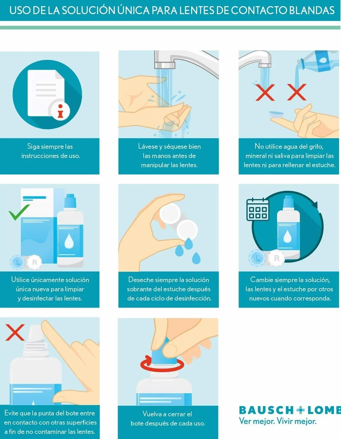 Biotrue Bausch + Lomb Solución Única 300ml + 180ml gratis para lentes de contacto blandas