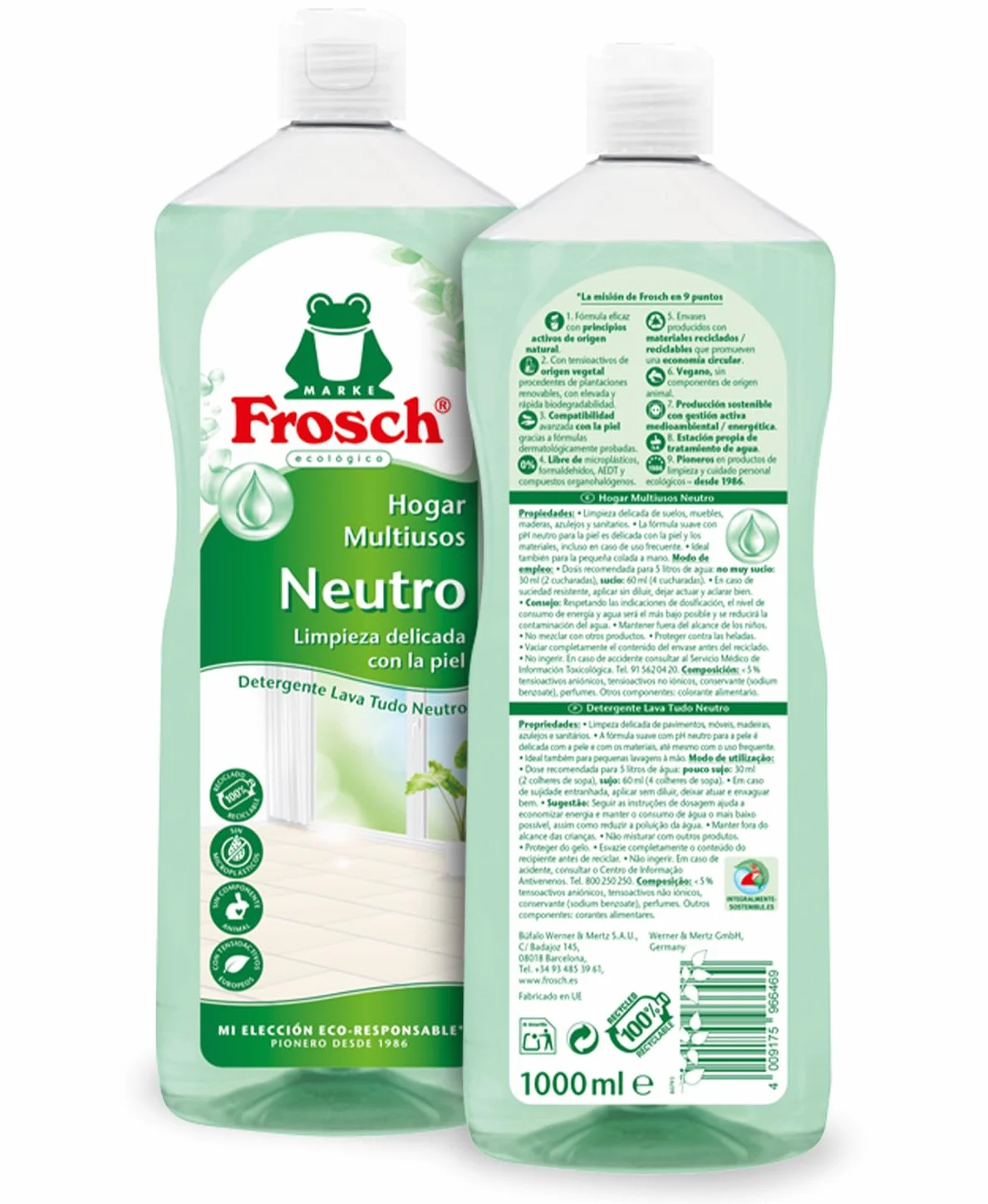 Frosch Limpiador Multiusos Ecológico pH Neutro 1 L