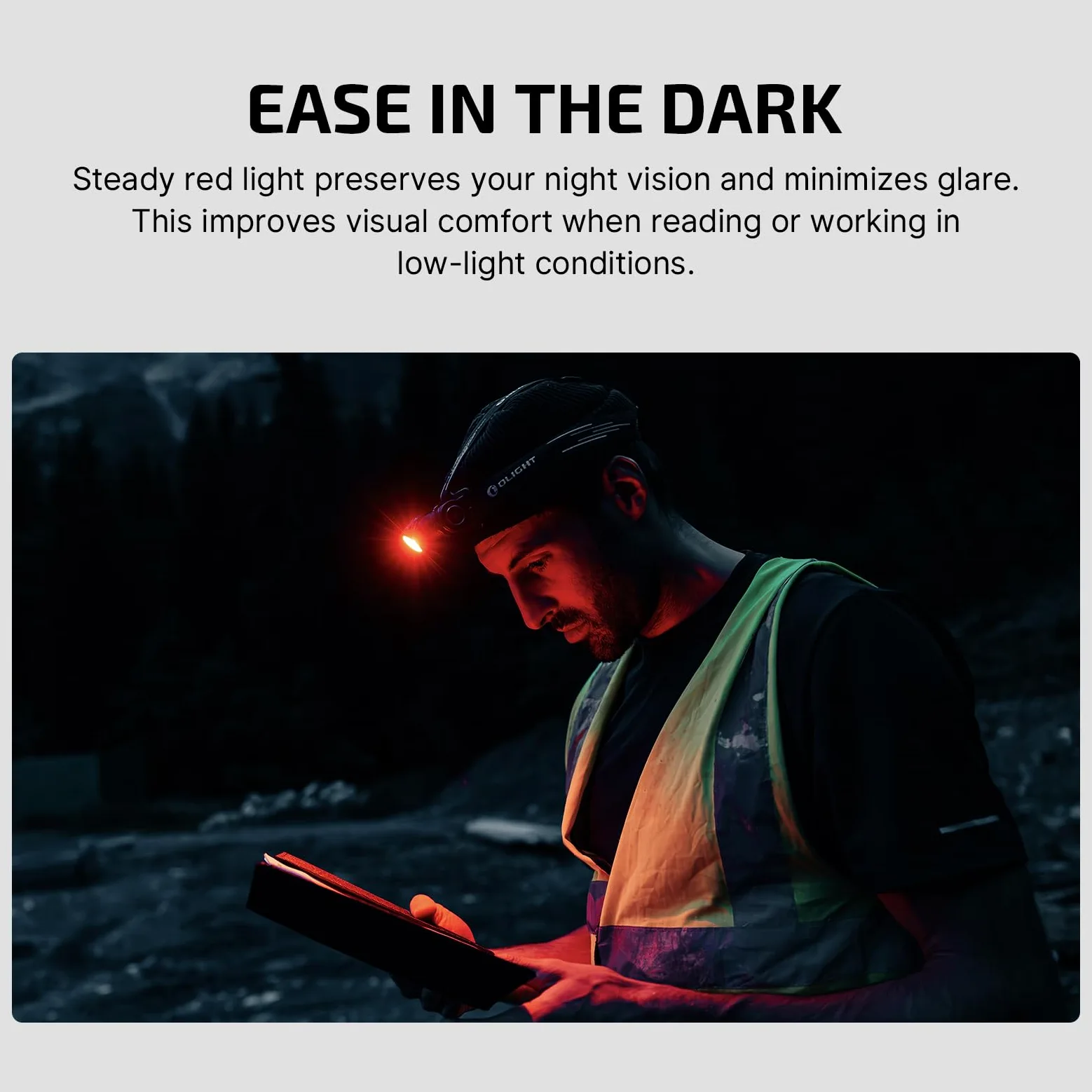 OLIGHT Perun - Linterna frontal LED de 3000 lúmenes, linterna frontal recargable con opción de luz roja, ideal para camping, trabajo, reparaciones y exteriores (negro)