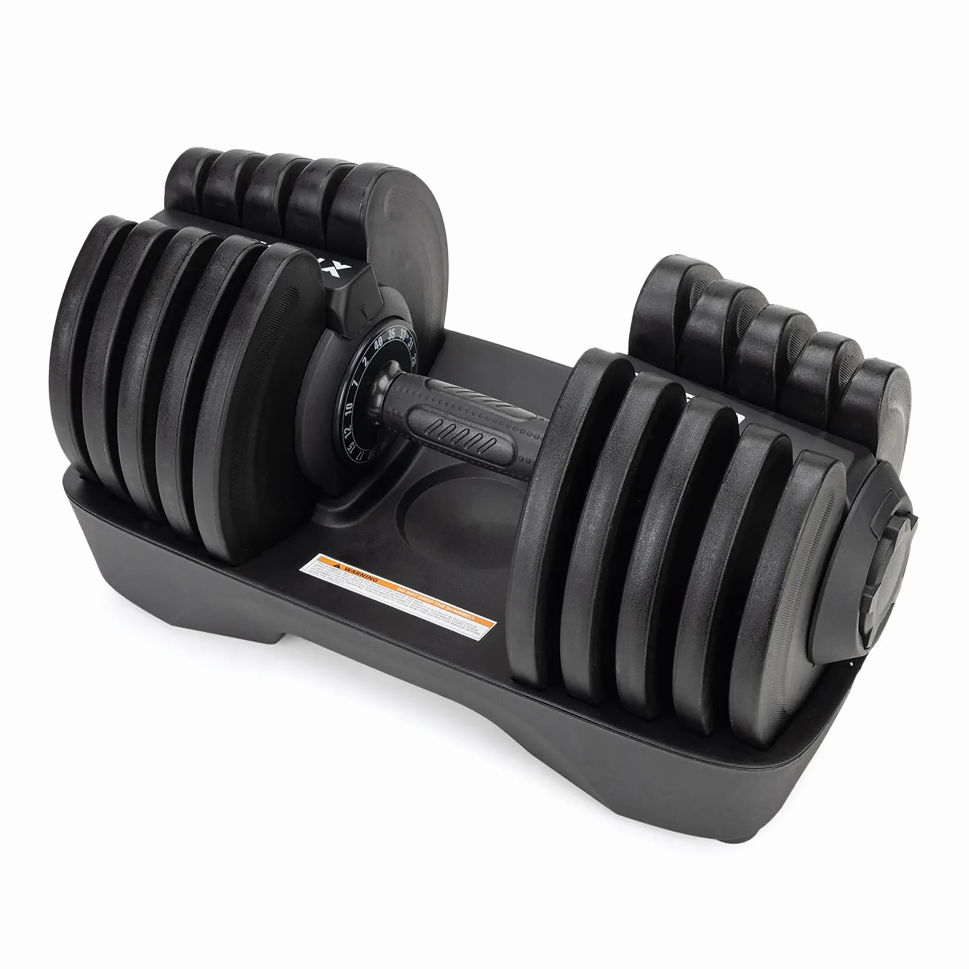 TREXO Mancuerna 18|24|32|40 kg con Pomo de Ajuste de Peso Mancuerna de Hierro para Fitness con Mango Ergonómico Antideslizante