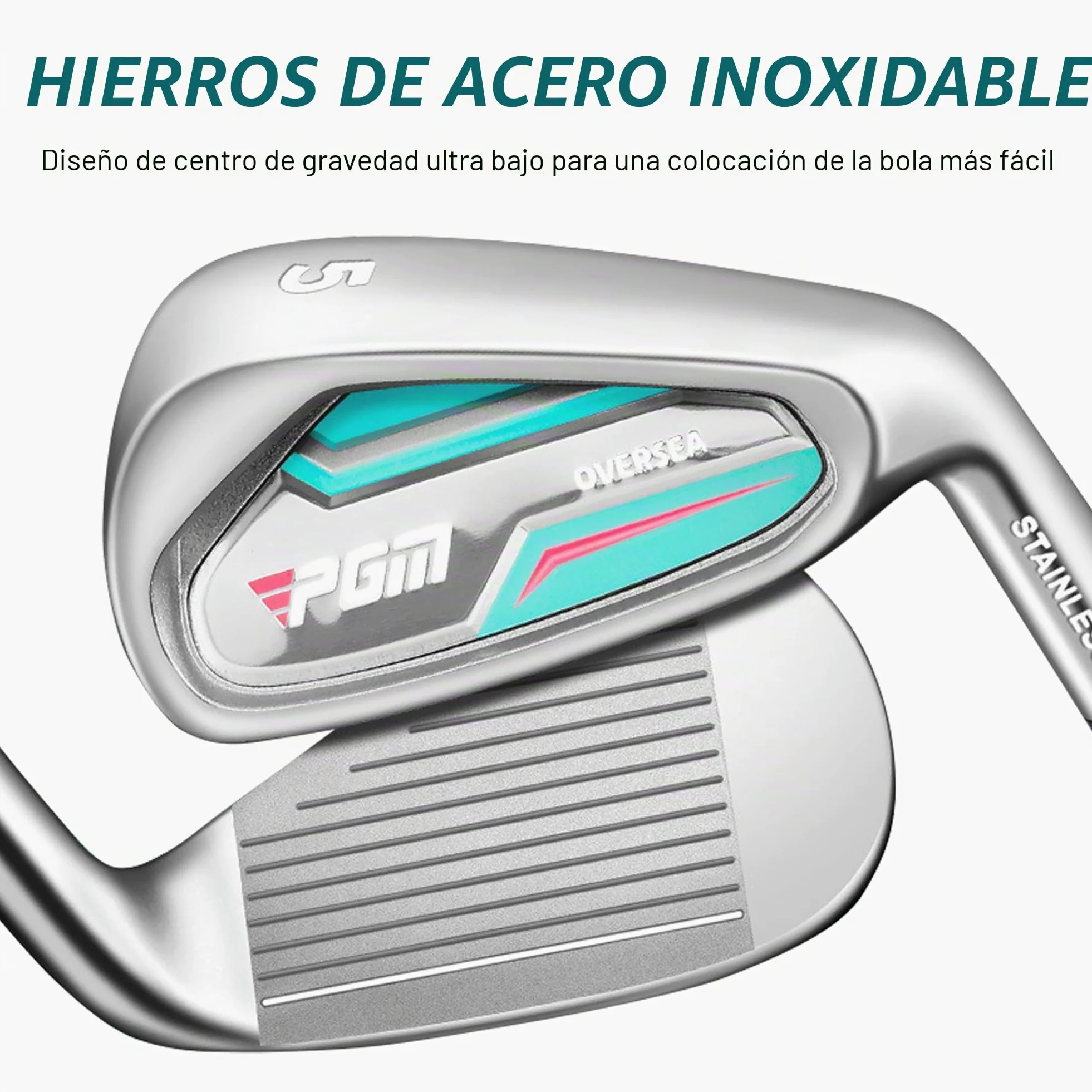 PGM Set de palos de golf para mujer con 12 palos – 4 maderas (#1,3,5,4H), 7 hierros (#5,6,7,8,9,PW, SW) y 1 putter – bolsa de golf