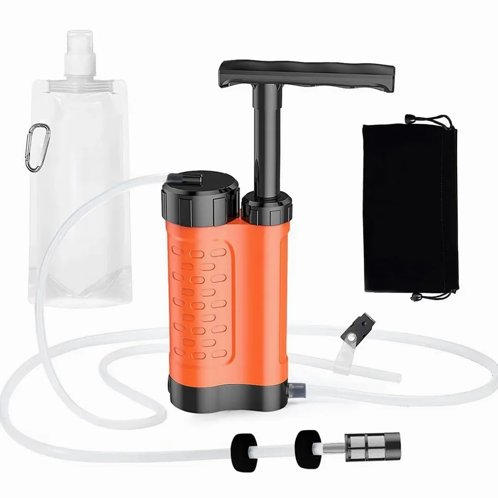 Filtro de Agua Personal de Emergencia para Exteriores, de Filtrado de 4 Etapas, Purificador de Agua Portátil, Filtro de Agua de Supervivencia para Emergencias, A