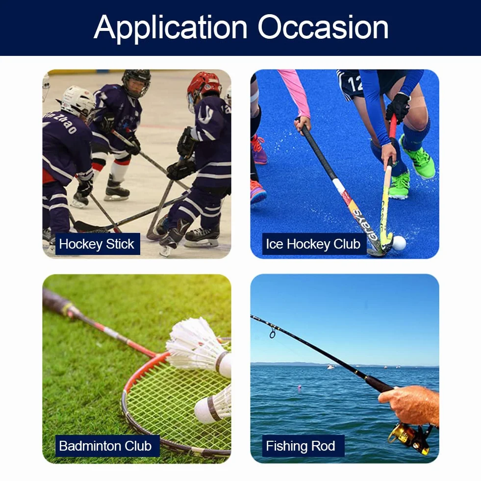 Cinta de Hockey, Cinta de Raqueta Antideslizante, Cinta Antideslizante para Palo de Hockey, Rollos Cinta de Hockey Autoadhesivas, Cinta Hockey Antideslizante Agarre Grip