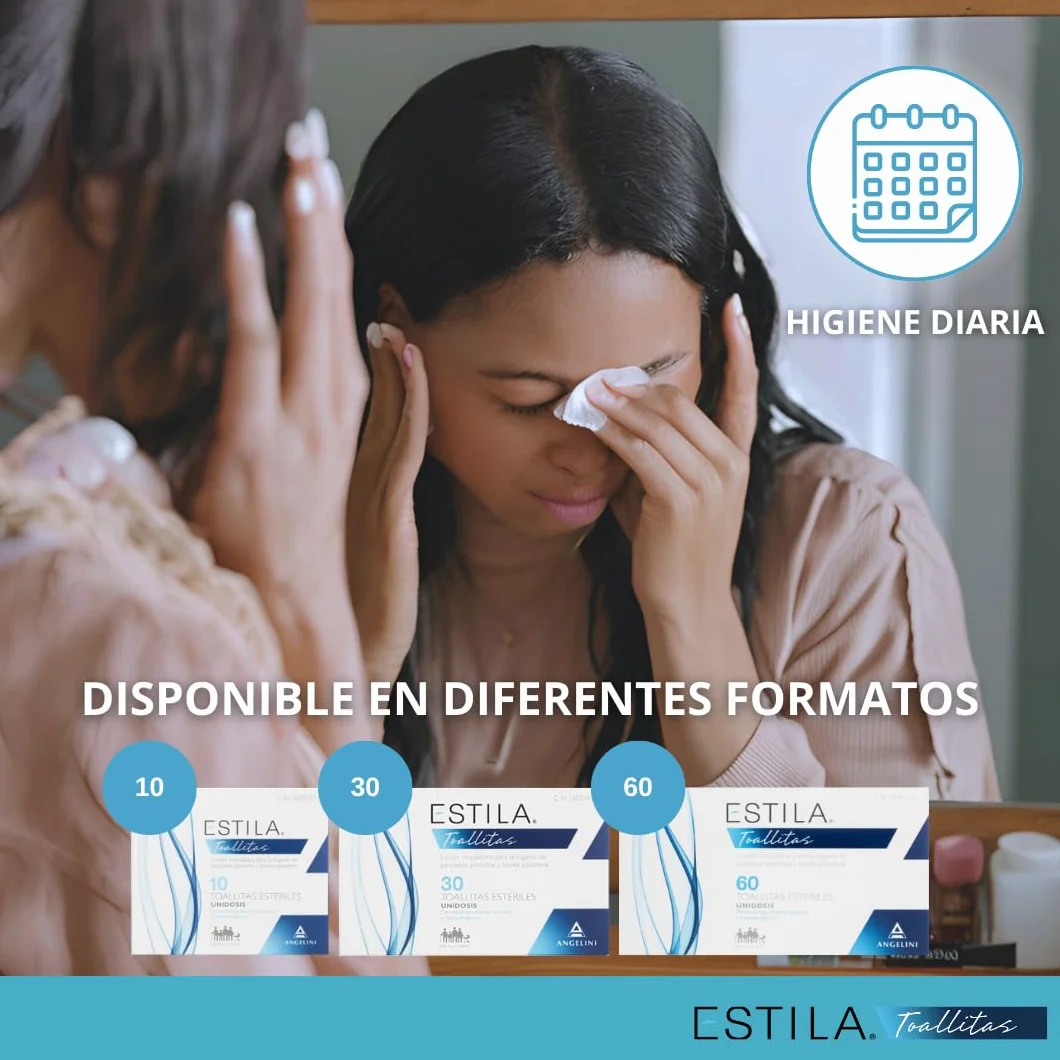 Estila Toallitas oftálmicas limpiadoras con Aloe vera y Hamamelis - 30 unidosis estériles