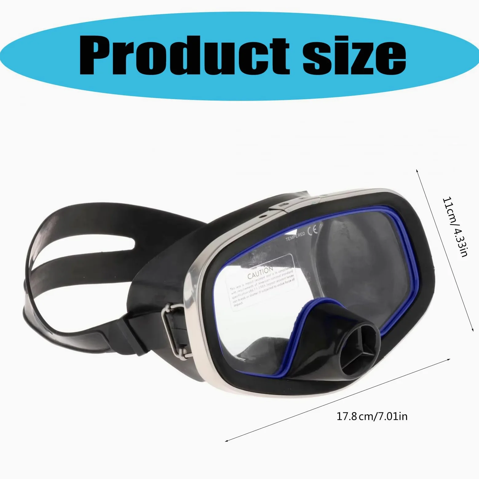 Gafas de buceo subacuáticas, esnórquel, marco grande para adultos, para natación, esnórquel, gafas de natación portátiles