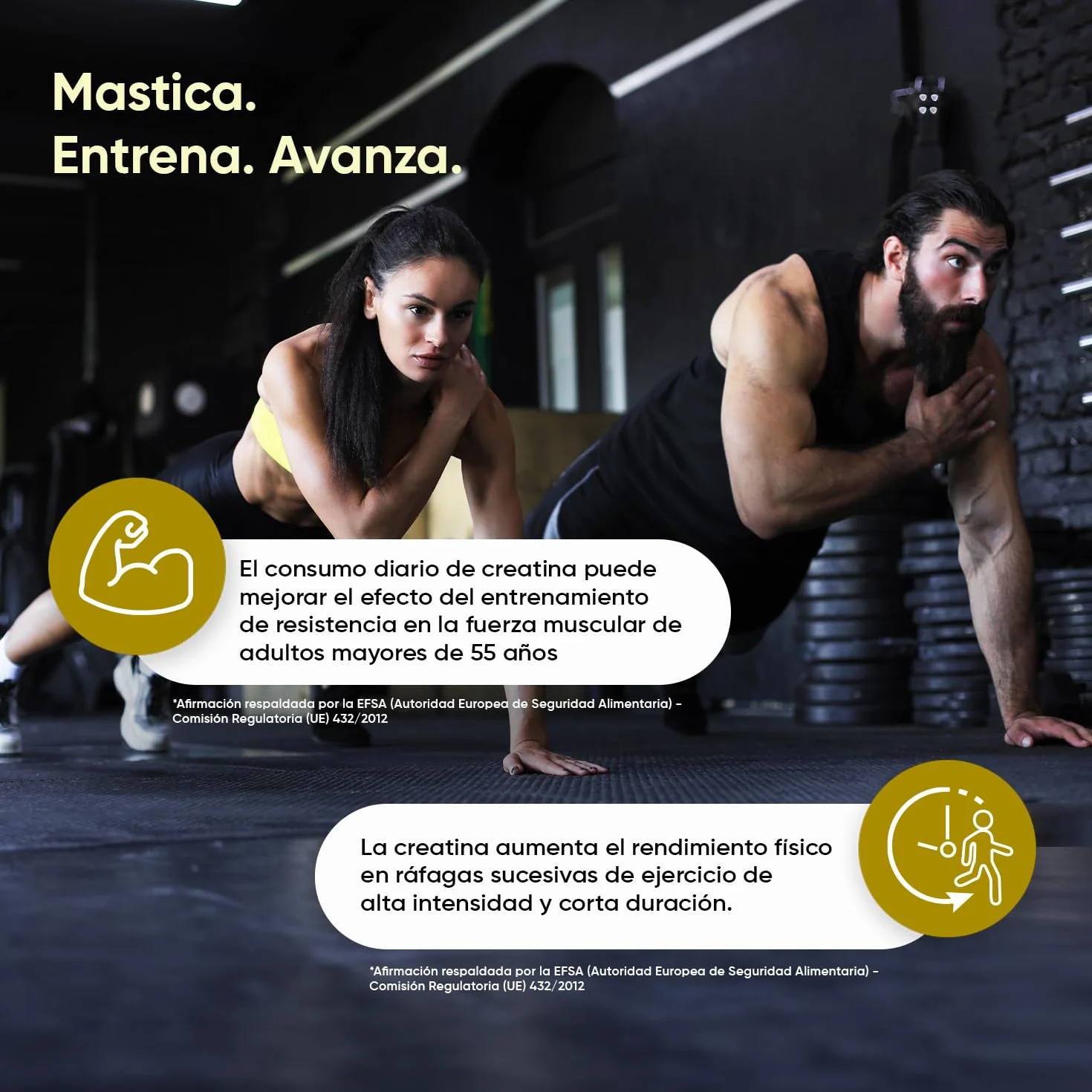 Gominolas de Creatina Monohidratada 5000mg - Gomitas Pre Entreno Sabor Limón - Suplemento para el Gym Sin Azúcar