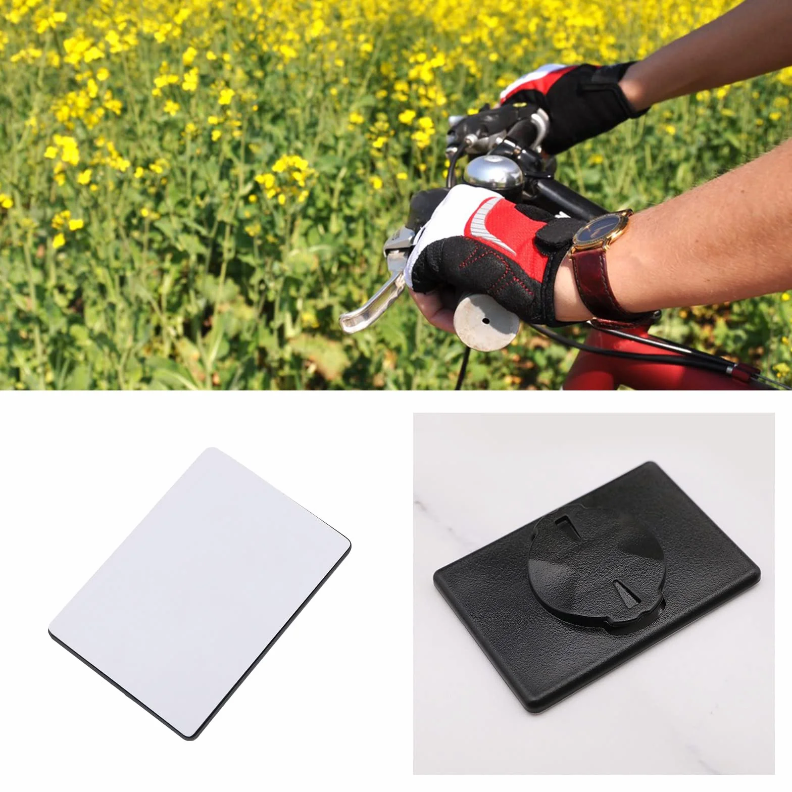 2 Uds. Adaptador Adhesivo para Teléfono Pegatina Autoadhesiva para Bicicleta Almohadilla Adhesiva para Ordenador Compatible con Ordenadores Garmin Edge