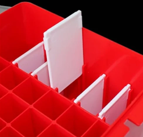 Caja de herramientas de pesca, caja de almacenamiento multifuncional para cebo con agujero de drenaje para una mejor organización y accesorios