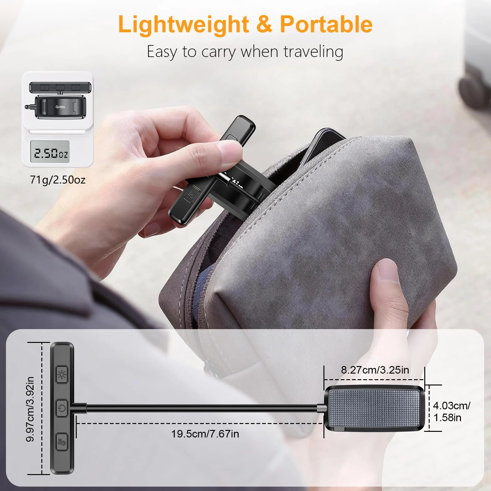 Gritin 19 LED Lámpara de Lectura USB Recargable 360° Flexible 3 Modos de Iluminación Protección Ocular Atenuación Continua