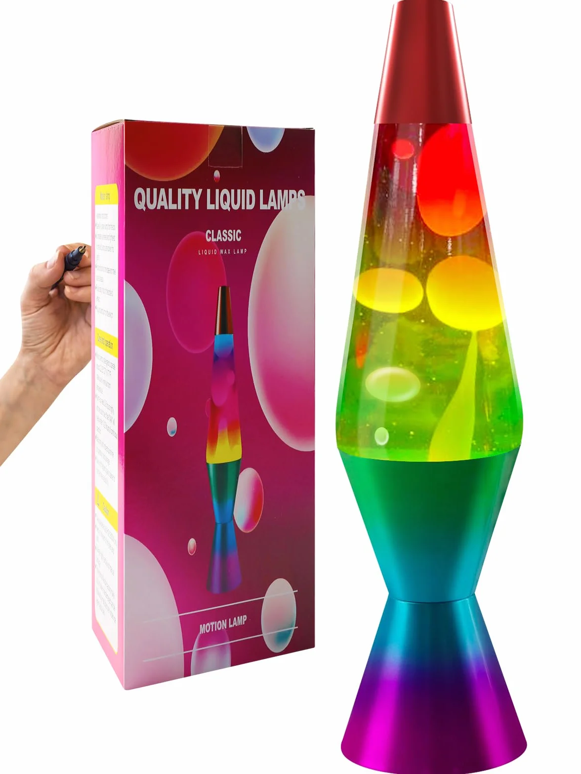 FBSPORT Lámpara de Lava Lámpara Efecto Relajante Luces Nocturnas Decoración Dormitorio Oficina