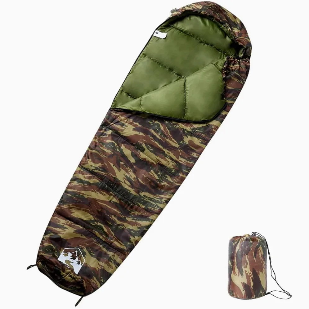 Saco de dormir ultraligero para adultos, camping, senderismo, trekking, exteriores, con poliéster impermeable, tamaño compacto, cremallera, lazo para colgar e interior