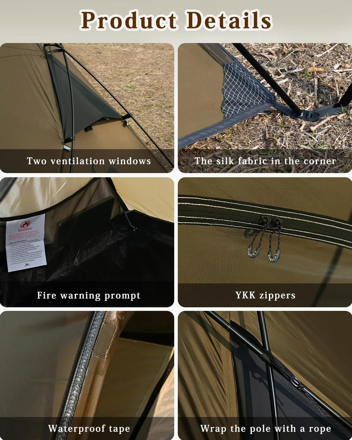 TOMOUNT - Tienda de campaña para mochileros para 1-2 hombres, impermeable, de nailon ultraligero, 1,5 kg a 2 kg, para senderismo, camping, al aire libre