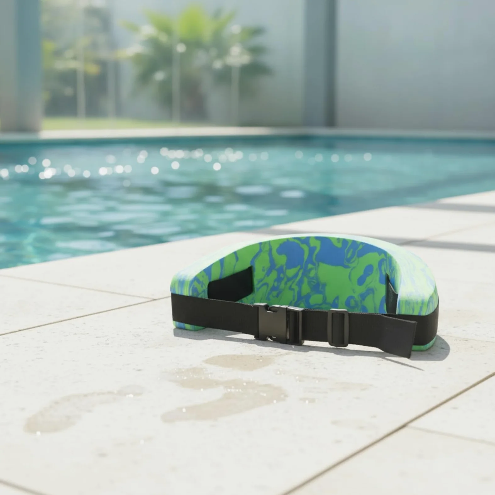 Cinturón Aprendizaje Natación con Hebilla Ligero Ayuda Flotación con Correa Ajustable Suave Artículo para Piscina, Aeróbic Acuático