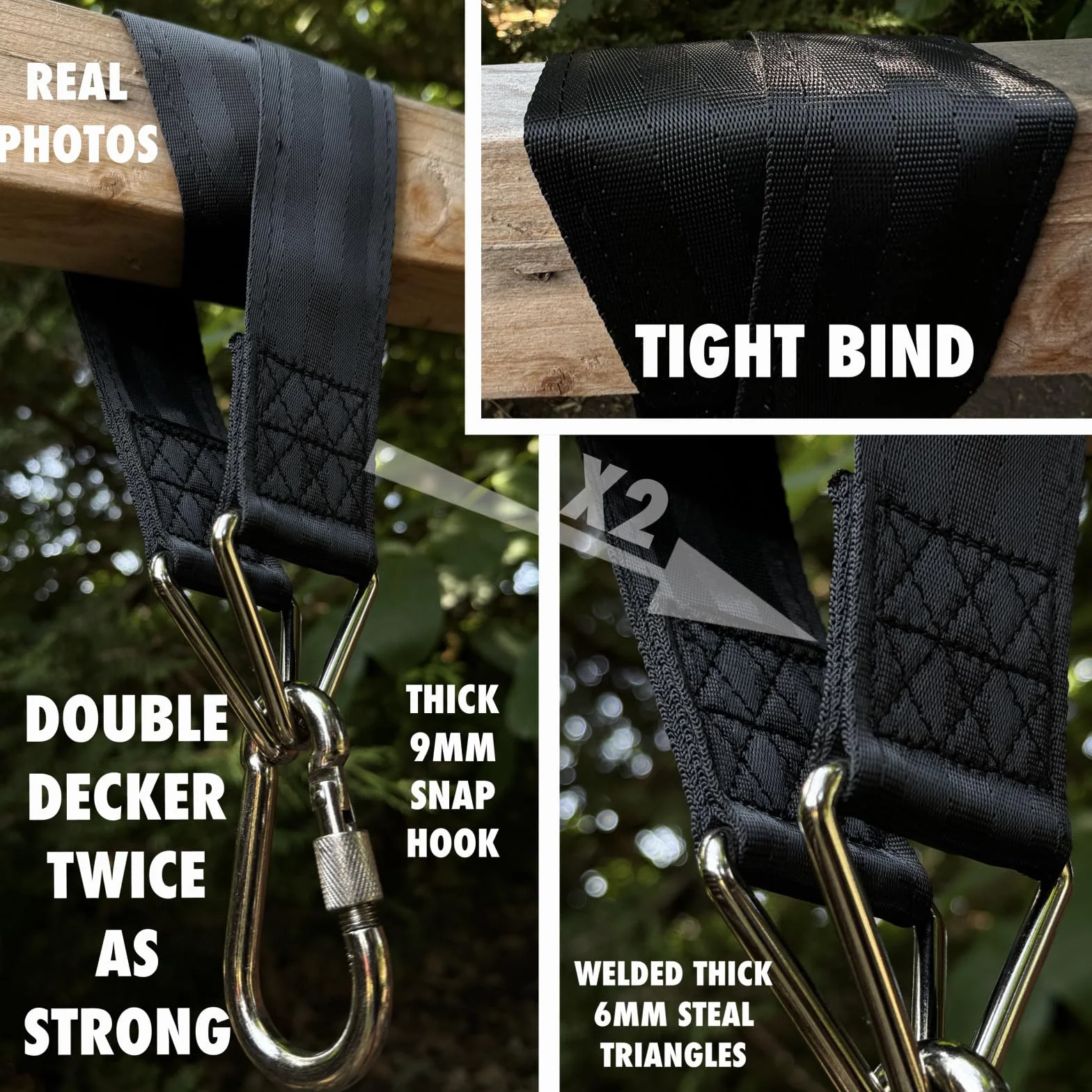 BULL DOZA FIGHT WEAR Heavy Duty Punch Bag Hanging Strap – Three Sizes | Extremely Strong Boxing Bag Hanger | Durable, Adjustable Punching Bag Holder for Home Gym & Training