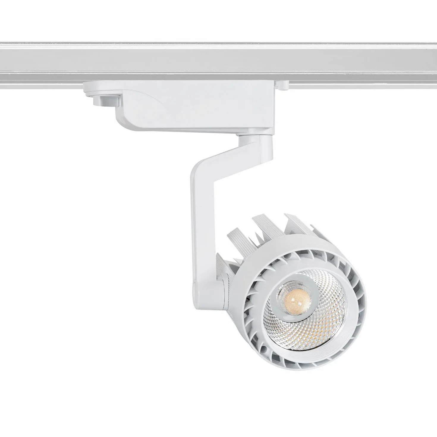 LEDKIA LIGHTING Foco Carril LED Monofásico 30W 3000 lm 3000K COB PC y Aluminio
