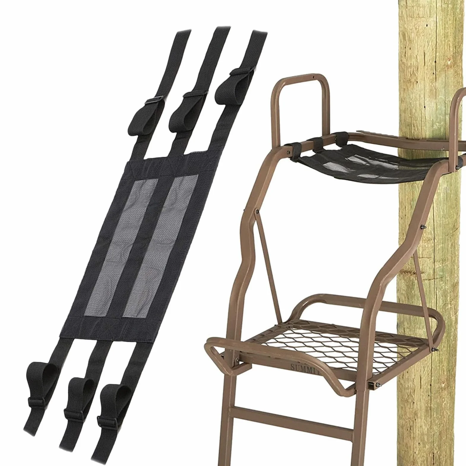 Reemplazo de asiento de soporte para árbol, asientos de soporte para árbol para escalar | Asiento de caza ajustable con soporte para árbol | Hebillas autoblocantes transpirables Accesorios para soport