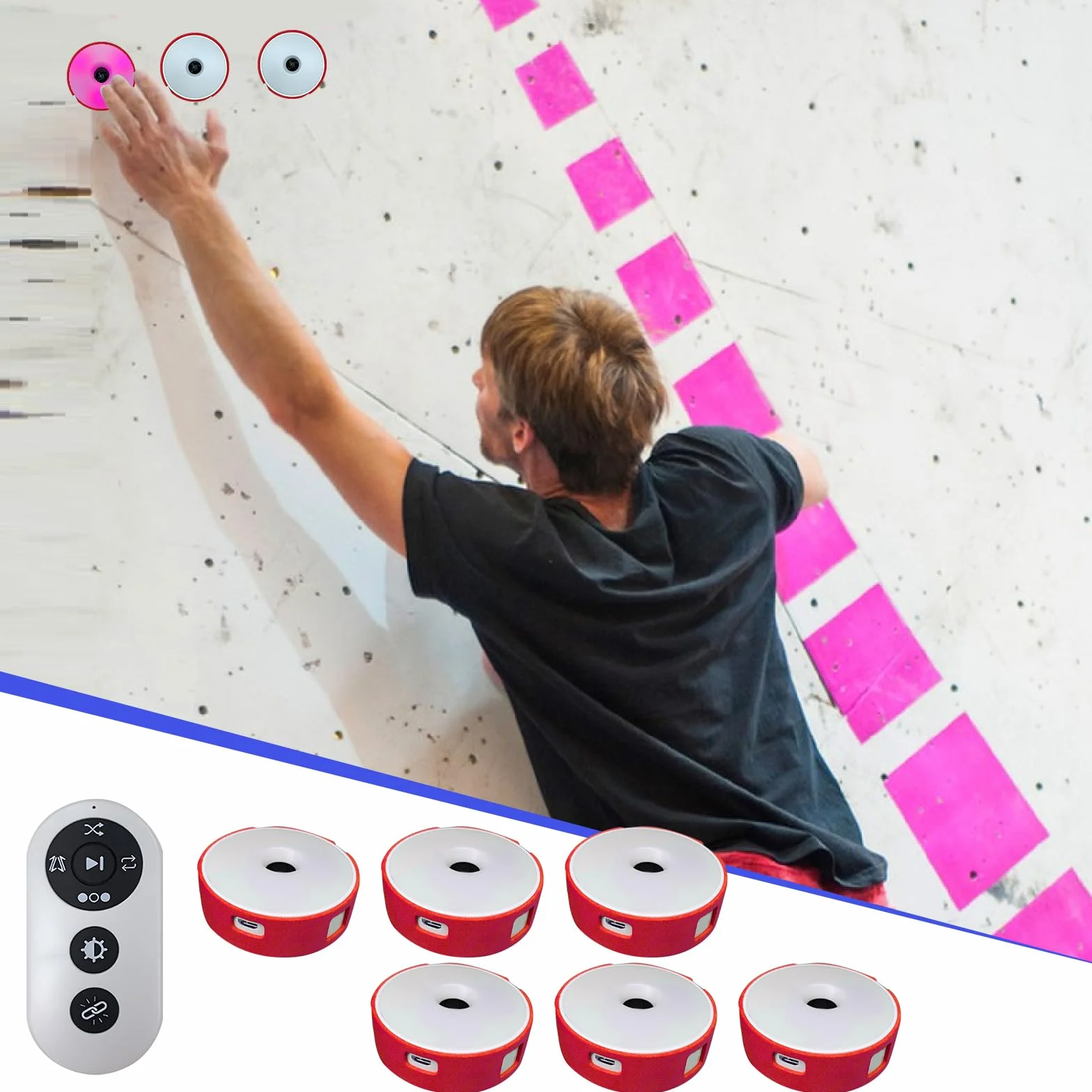 Luces de entrenamiento de reacción, 4 modos, kit con carga USB, velocidad para atletas