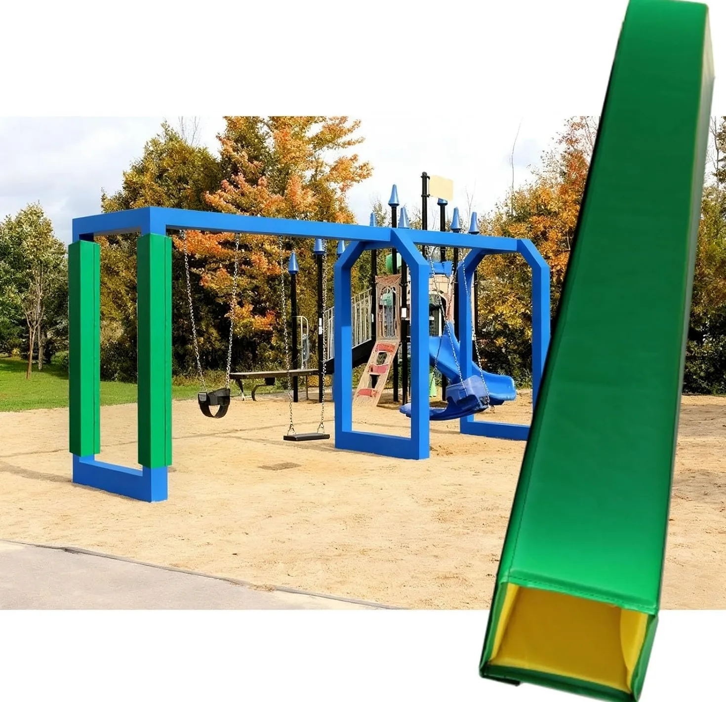 Acolchado autoadhesivo para postes de baloncesto, envoltura de seguridad para vigas redondas y cuadradas para evitar lesiones, fácil de instalar, ideal para canchas en casa e instalaciones deportivas