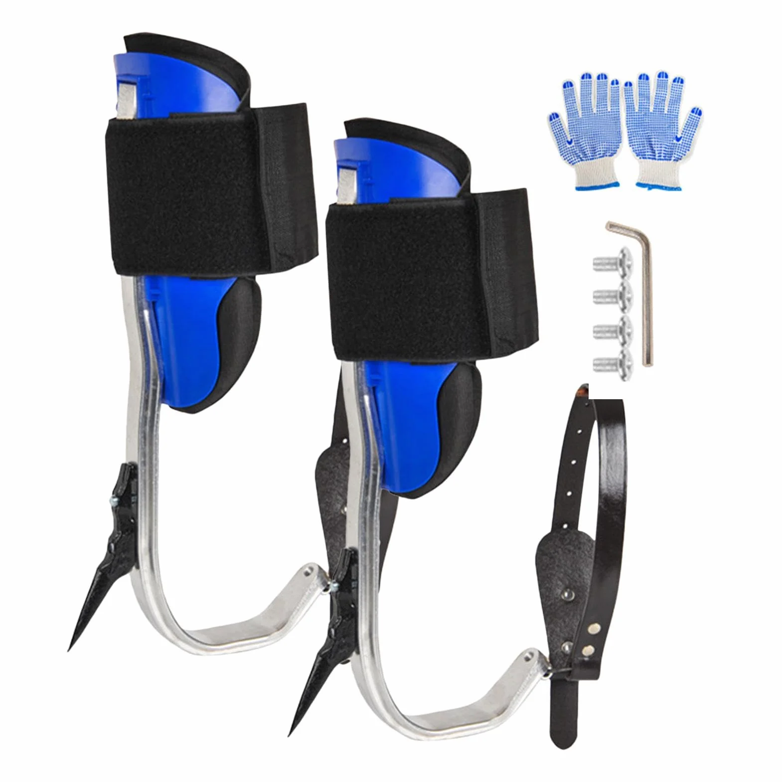 Clavos para trepar árboles,Picos para trepar árboles - Garfios de aleación para trepar postes | Zapatos para trepar a árboles de alta resistencia, kit de escalada con arnés para árboles para jungla al