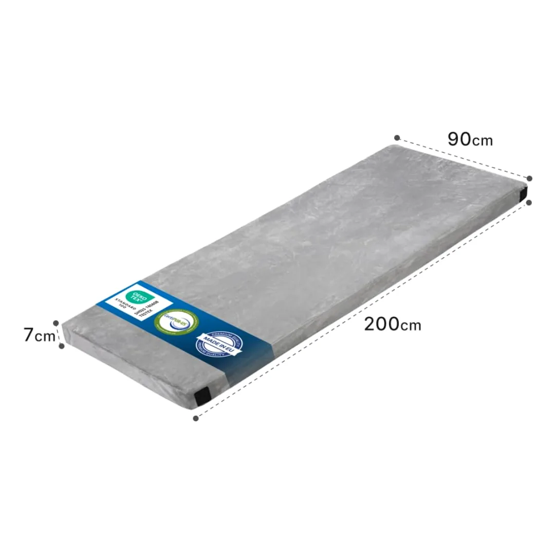 Colchón plegable – Cómodo colchón de suelo con espuma viscoelástica, ideal como colchón de camping, cama de invitados plegable o colchón plegable para tienda de campaña y aventuras al aire libre