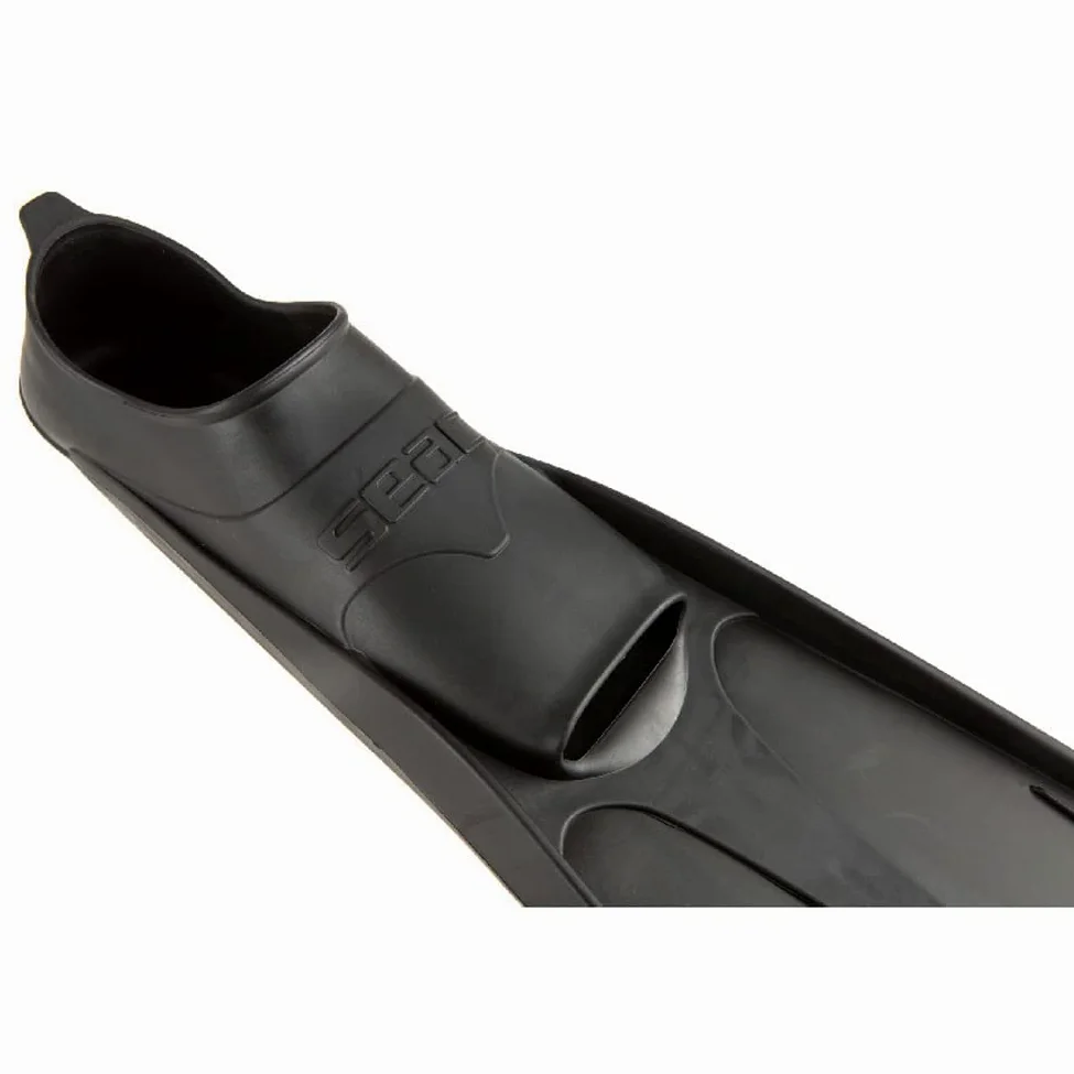 SEAC Shout - Aletas largas para adultos, para buceo, apnea y pesca submarina, color negro, 8-8.5