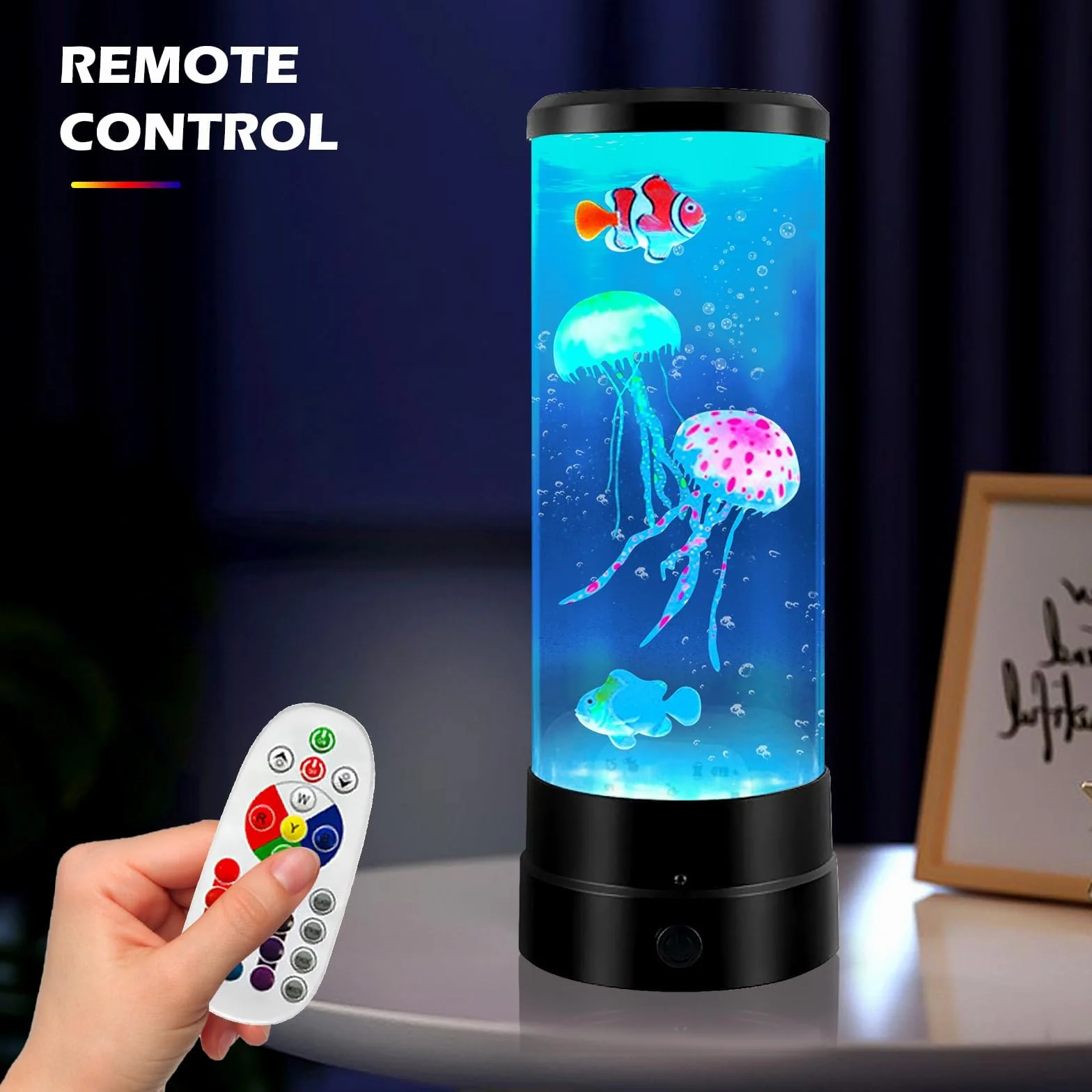 BORDEAG BYZESTY Lámpara de medusas LED 17 colores, lámpara de lava, luz de ambiente nocturna