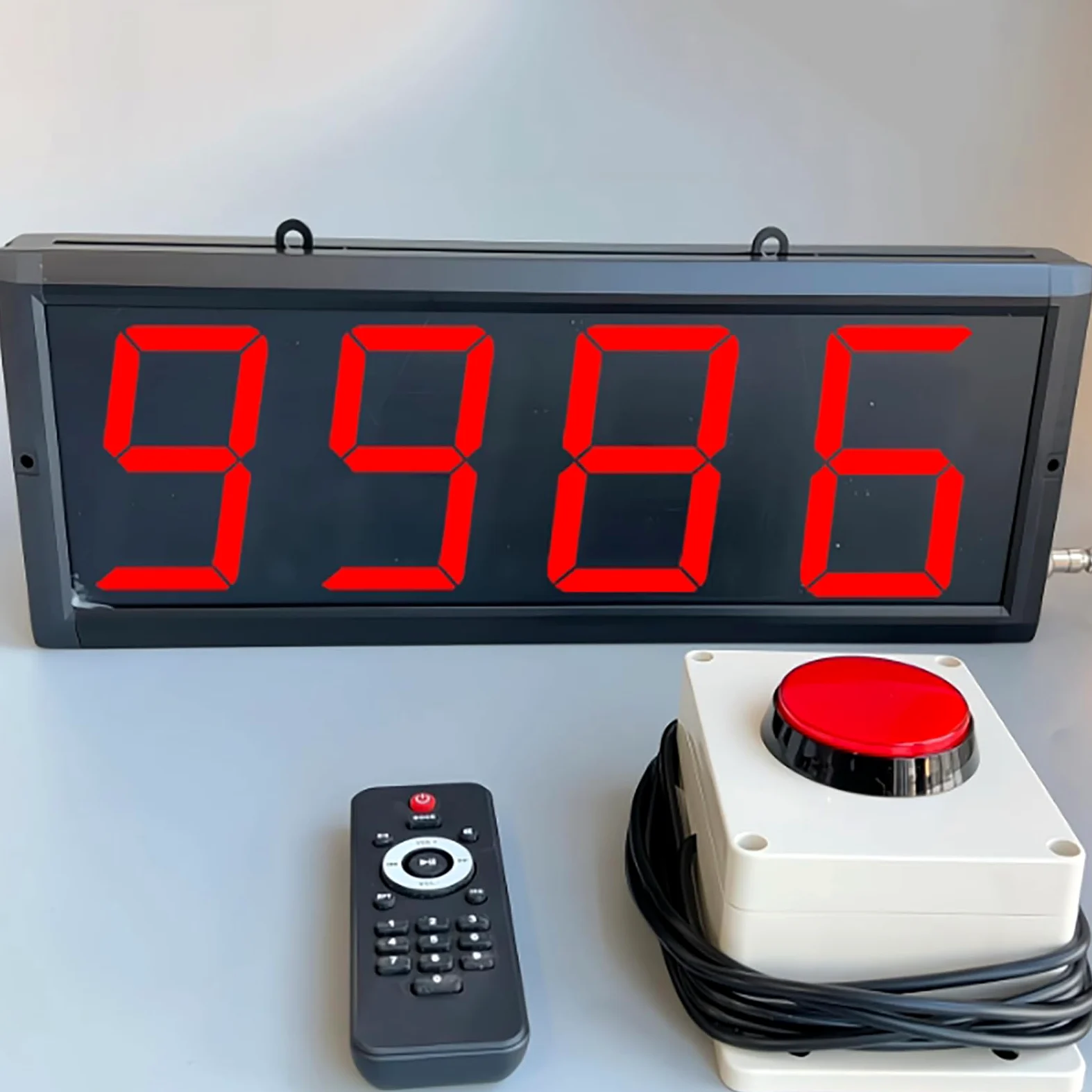Contador de botones, dispositivo de conteo de 4 dígitos, rango de conteo 0-9999, clic para contar, montaje en pared para producción y embalaje