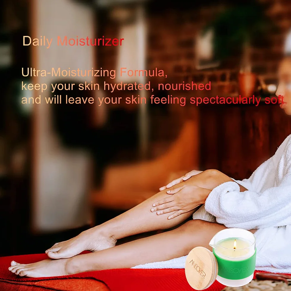 Vela de Aceite de Masaje Corporal de Lujo Hidratante y Nutritiva para SPA en Casa (Vainilla, 200g)