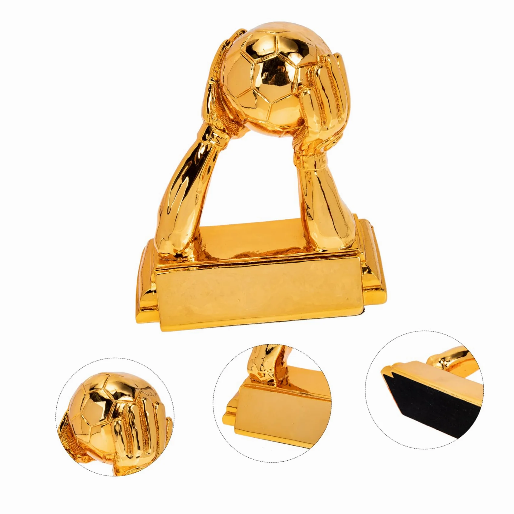 VANZACK de Futbol Cajas pequeñas cajitas pequeñas Cotillon Fiesta Adornos Guante fútbol Americano decoración de versátil Suministro de la Competencia Resina Golden