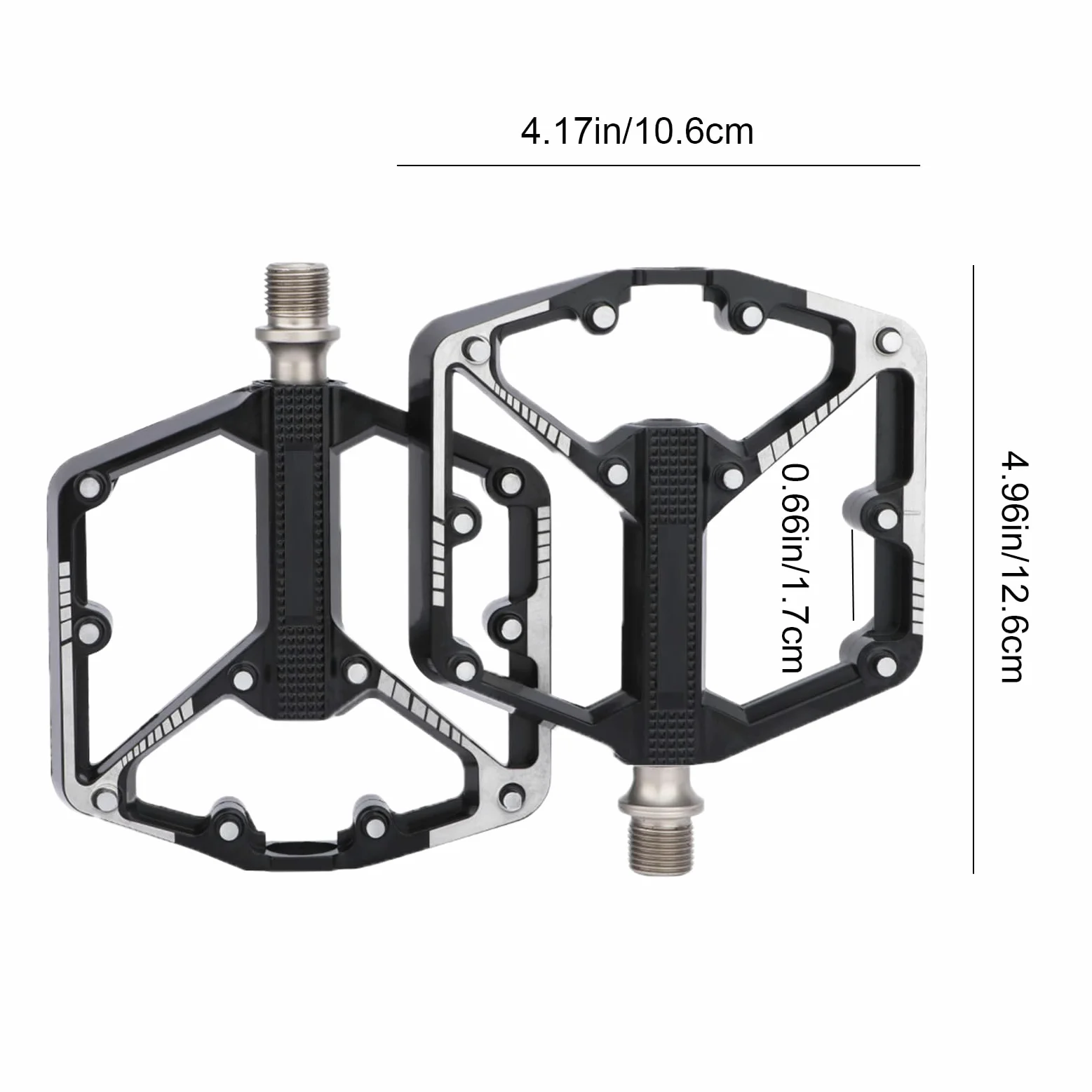 Pedales de Bicicleta Repuesto de Plataforma Plana de Aleación de Aluminio | Pedales Anchos para Bicicletas de Montaña Para Ciclismo Senderismo Ejercicio Entrenador Mujeres Hombres