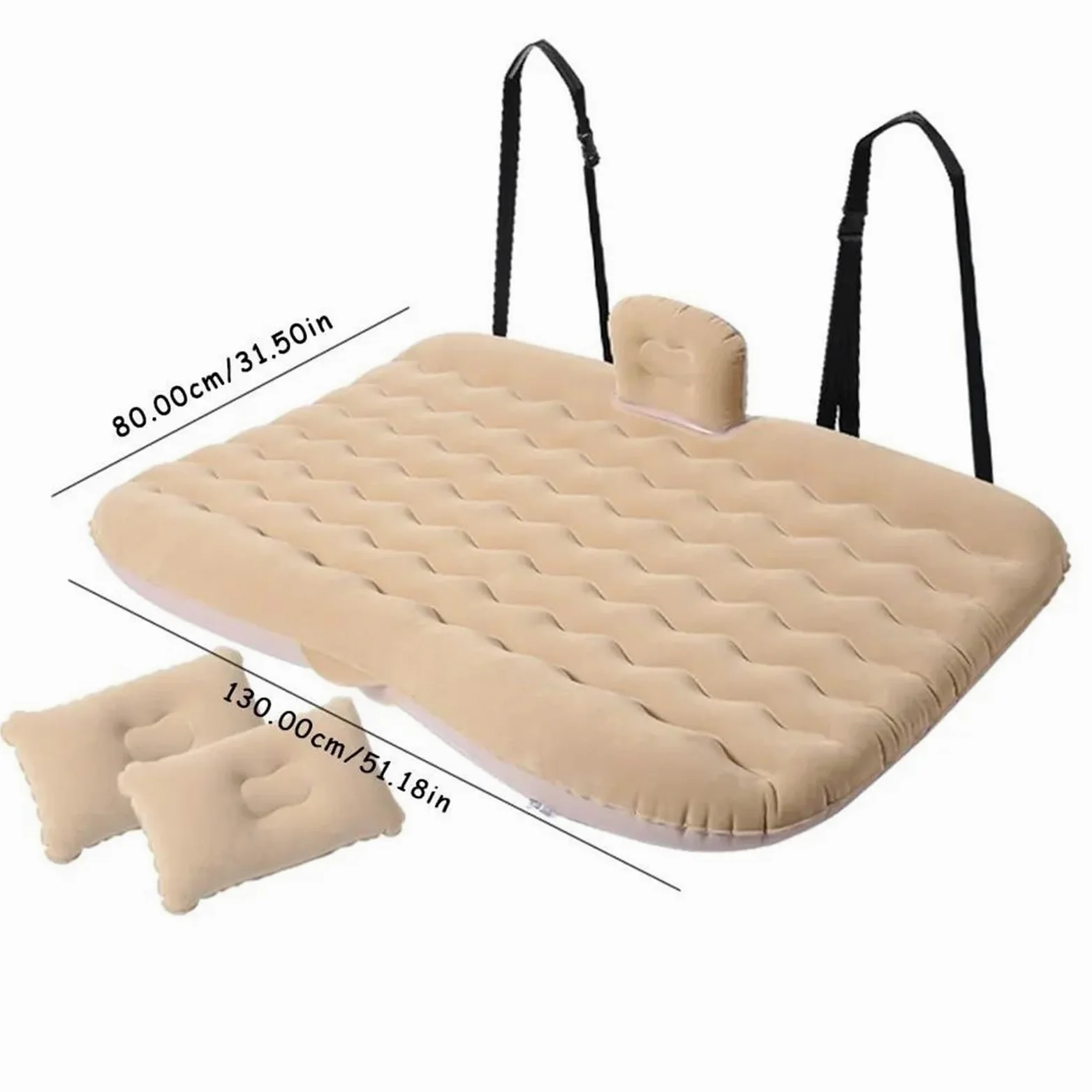 Colchoneta Hinchable Coche 1 Juego De Cama Inflable Universal Para Viaje En Coche, 80x130cm, Asiento Trasero Coche Colchón Para Maletero Almohada Cama De Aire Para Viajes Camping, Salida Familiar(colo