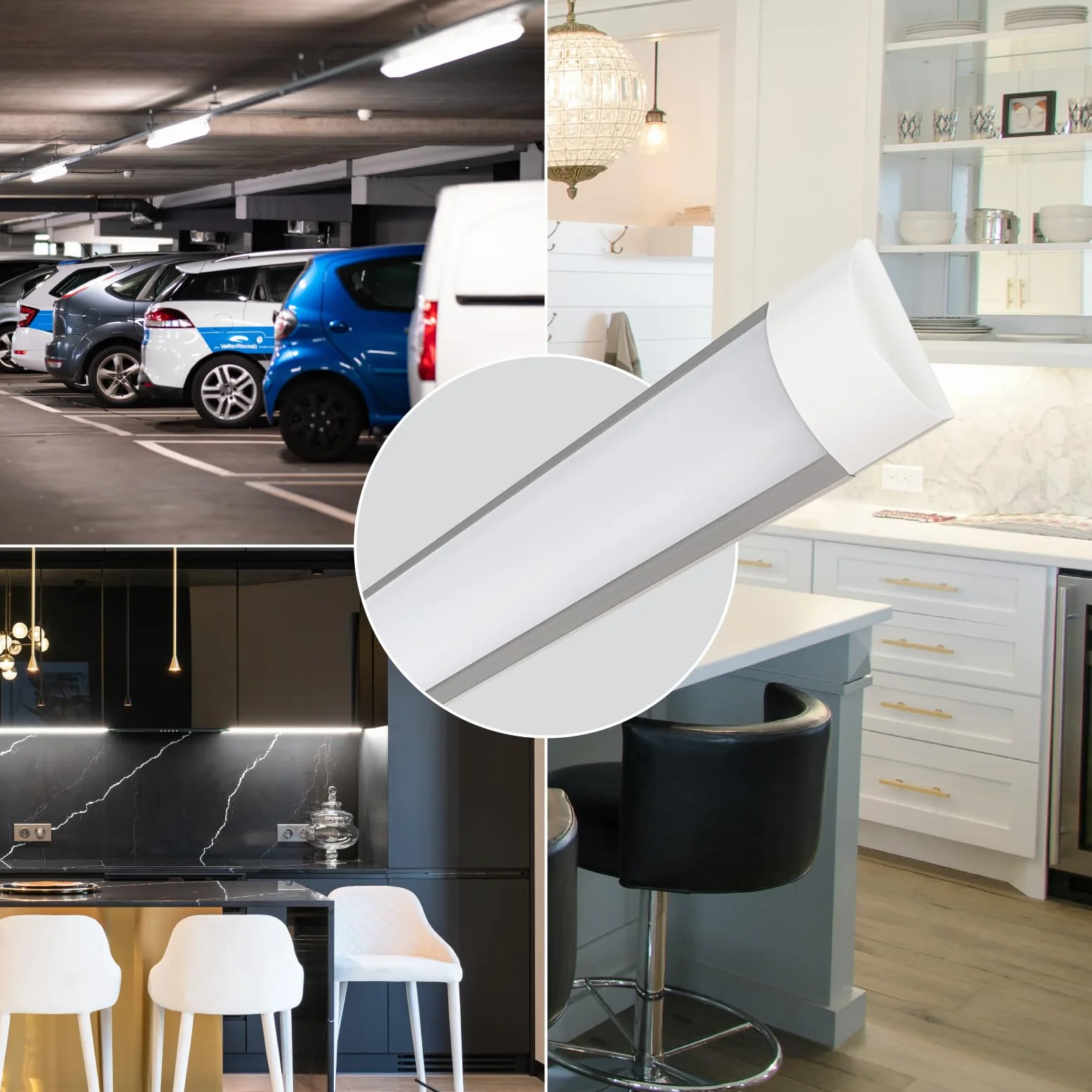 LED ATOMANT Pack 2x Pantalla Luminaria LED integrado 120cm 40W CCT 4000 lumenes