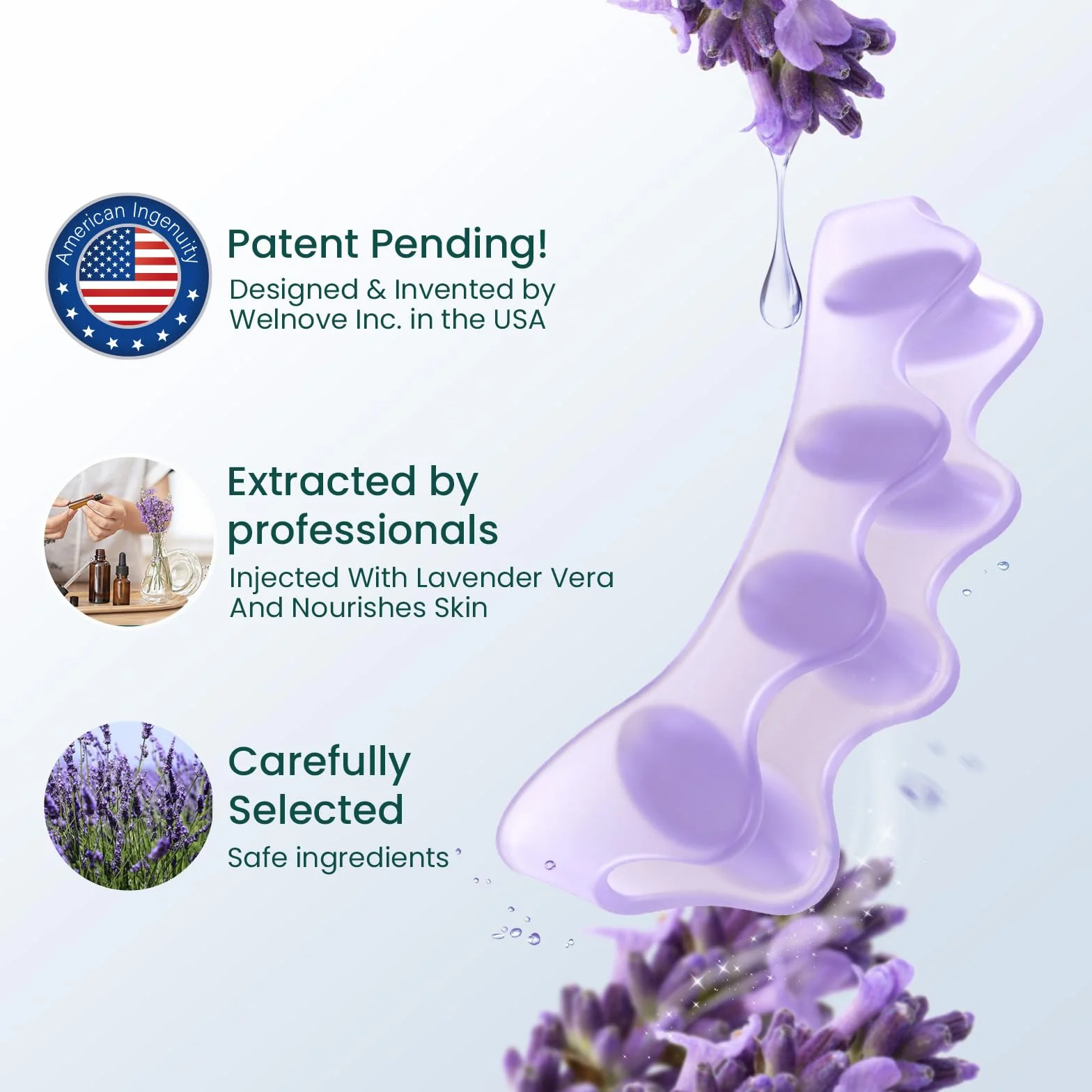 Separadores de dedos para mujeres y hombres, 4 unidades, con extracto de lavanda, para dedos en martillo, yoga