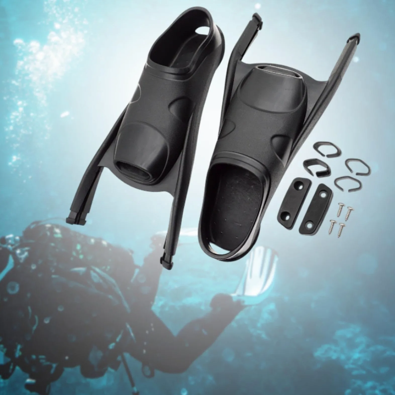 Aletas de Buceo Profesionales para Adultos Aletas Cortas de Natación Aletas para Entrenamiento en Piscina Hechas de Silicona Cómodas Adecuadas para