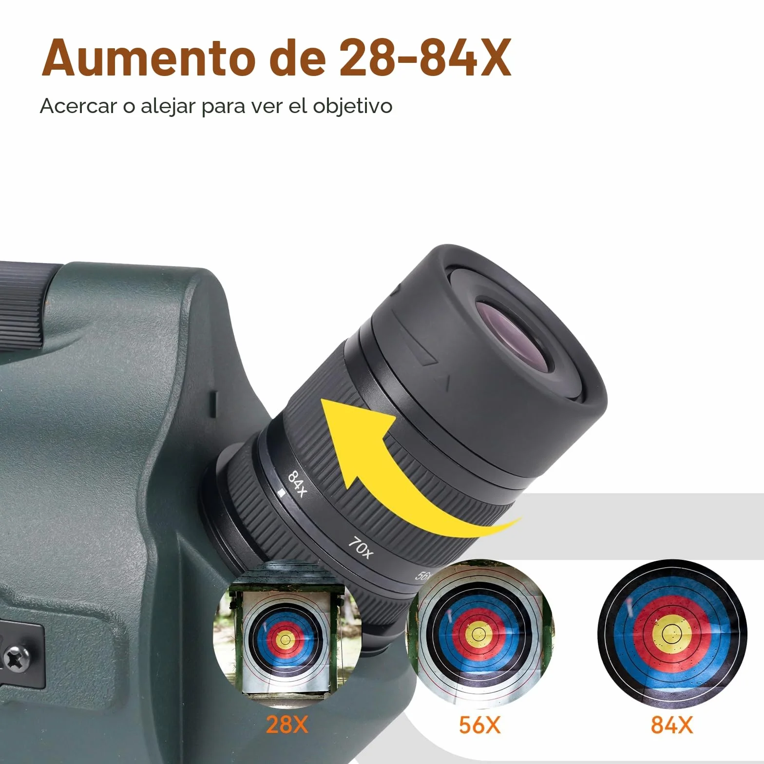 Svbony SV41Pro Telescopio Terrestre 28-84X80 FMC, Enfoque de Doble Velocidad, Spotting Scope para Tiro al Blanco Caza Astronomía