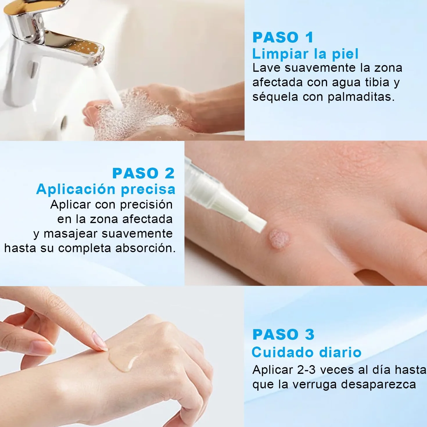 Removedor de verrugas de acción rápida - Lápiz con ácido salicílico y pincel de precisión (2.5ml)