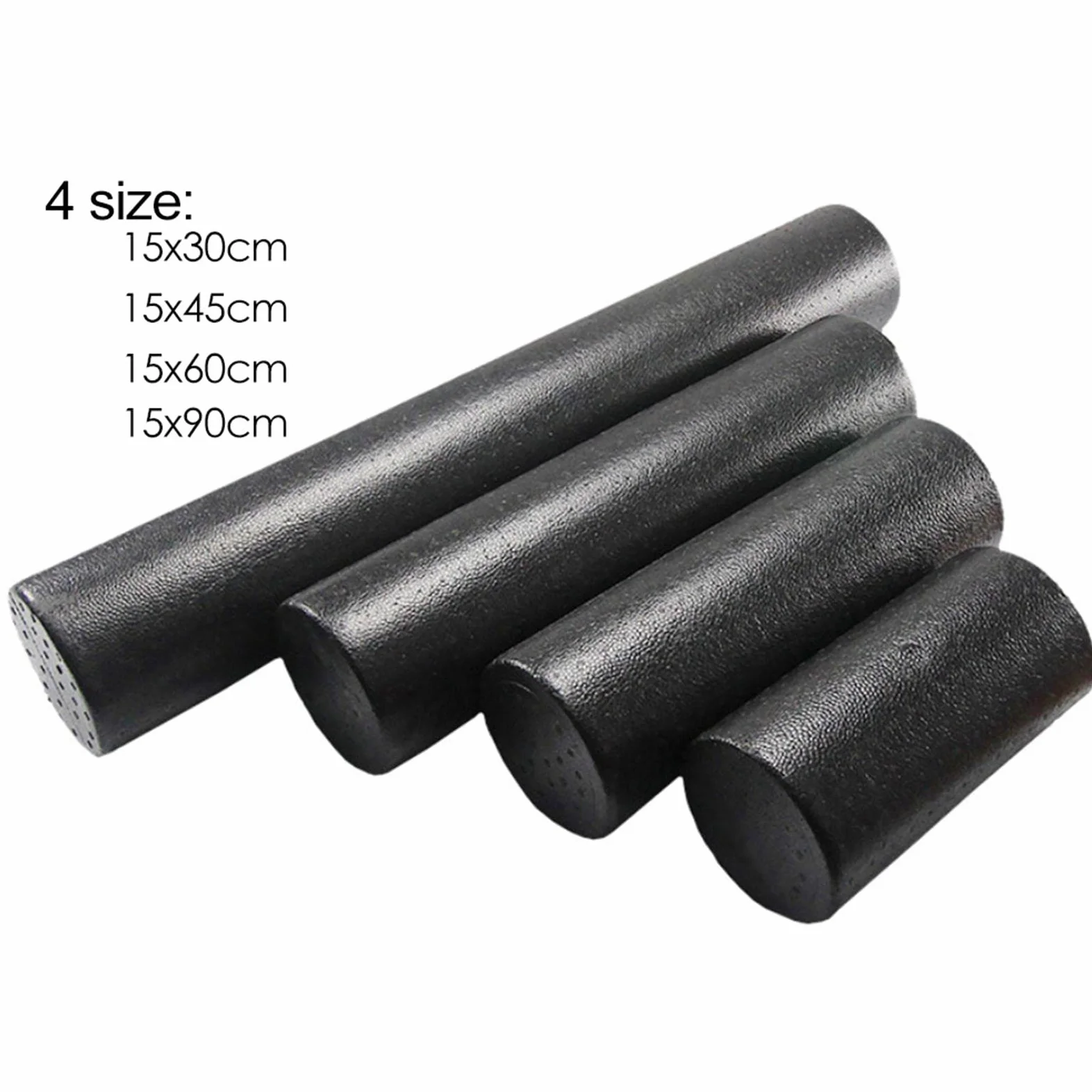 Rodillo Redondo de Espuma con Densidad Alta de Pilates Accesorio para Fitness para Estiramiento Corporal en PP Ligero, 15cmx60cm