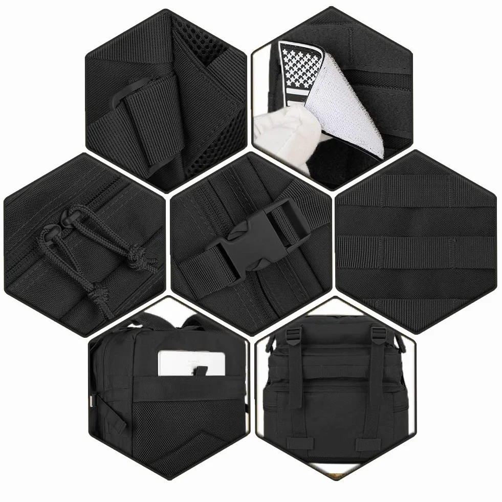 QT&QY Mochilas Militares Tácticas 45L Molle Mochila de asalto del ejército Bolsa Bug Out de 3 días mochila de senderismo para acampar