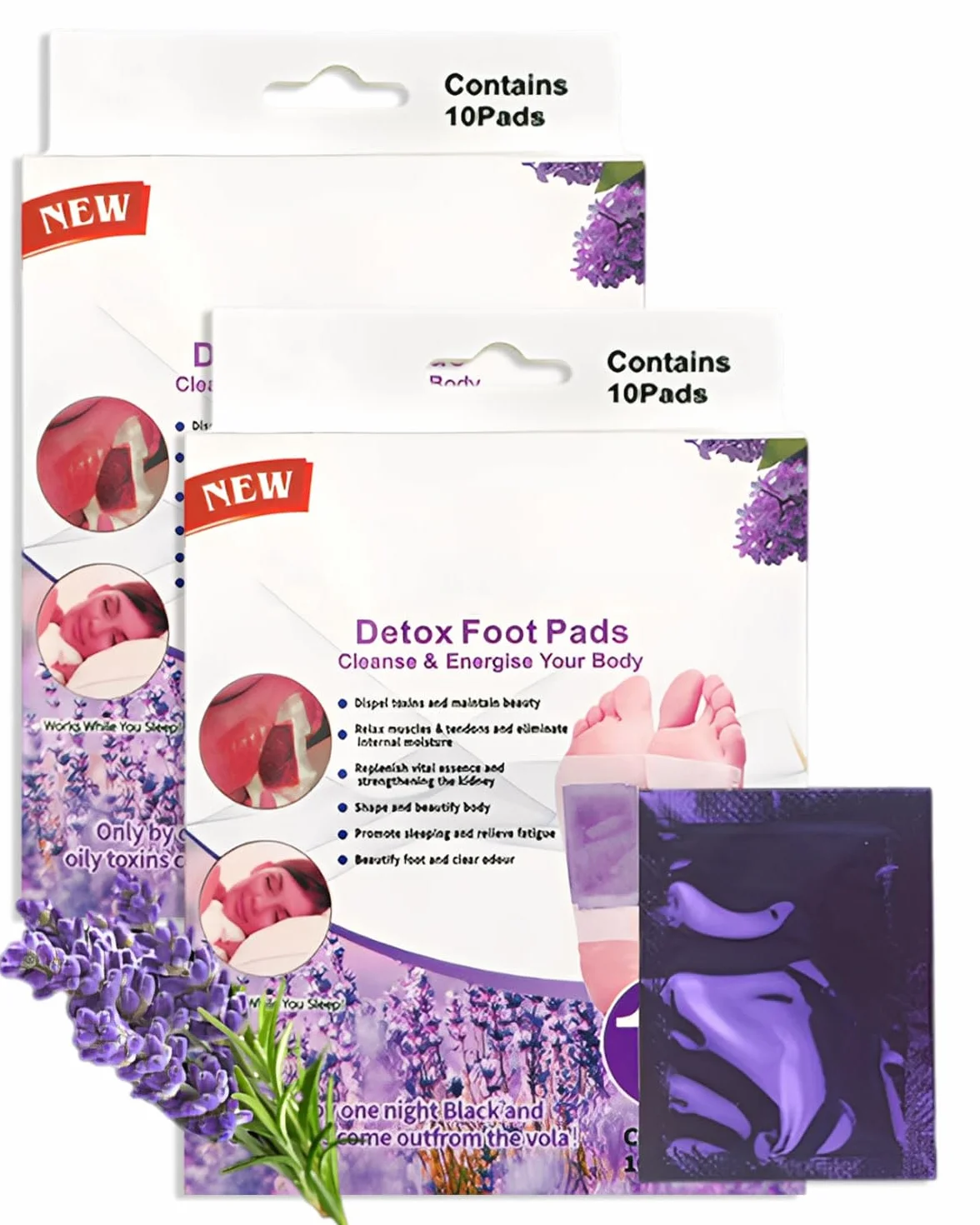 GRETY Parches de Limpieza Profunda para los Pies 20 Pack, Parches Detox Natural