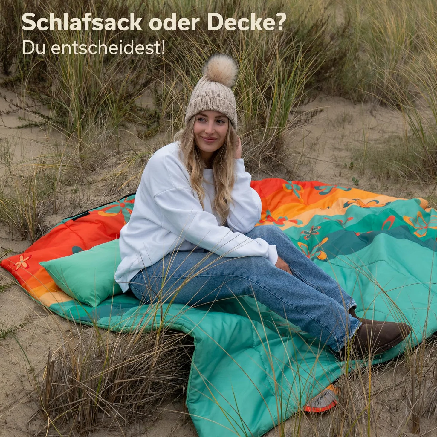 Skandika Sovro Lite 220 | Saco de Dormir Ligero para Adultos, Relleno de 150 g/m², para 3 Estaciones, se Puede Utilizar como Saco de Dormir Doble, con Almohada