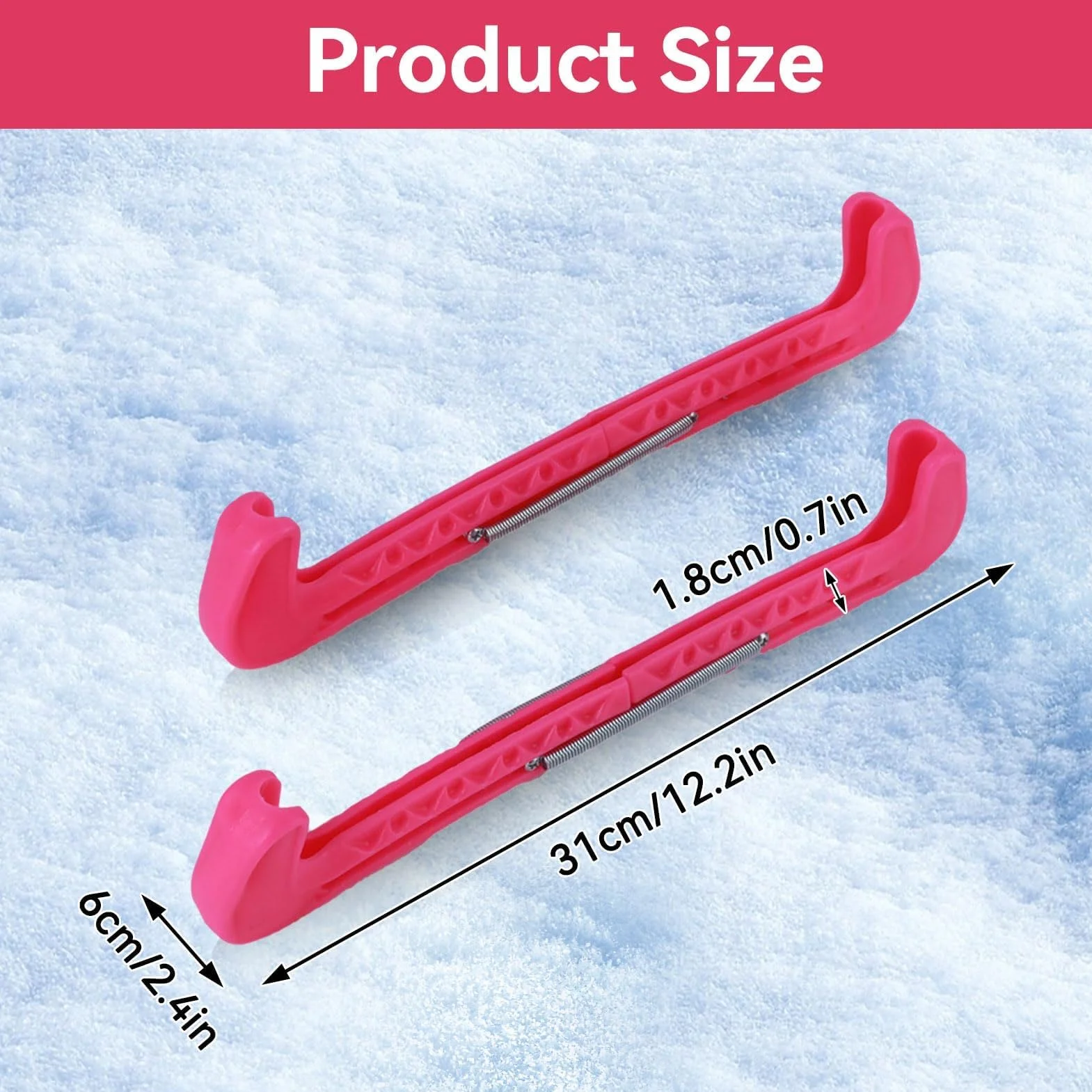 HERCHR Protectores De Patines sobre Hielo, 1 Par De Protectores De Cuchillas De Hockey Deportivo, Protectores De Patinaje Artístico, Accesorios Protectores Ajustables para Patines Artísticos