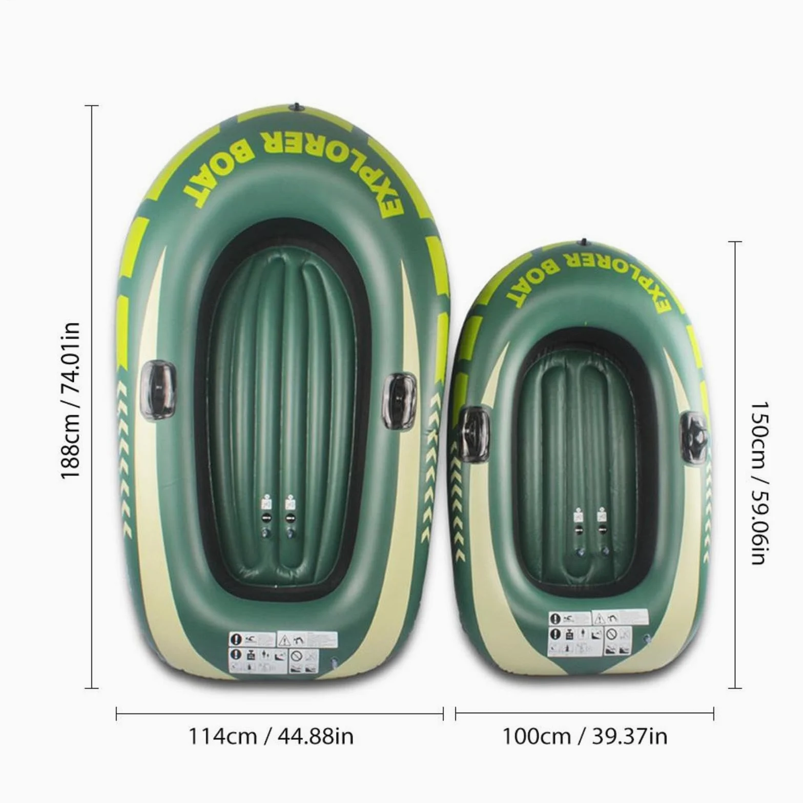 Kayak/canoa inflable 1-2 plazas PVC resistente - Barco Plegable Soportes Paletas |, Lago, Playa, Camping, Fácil transporte